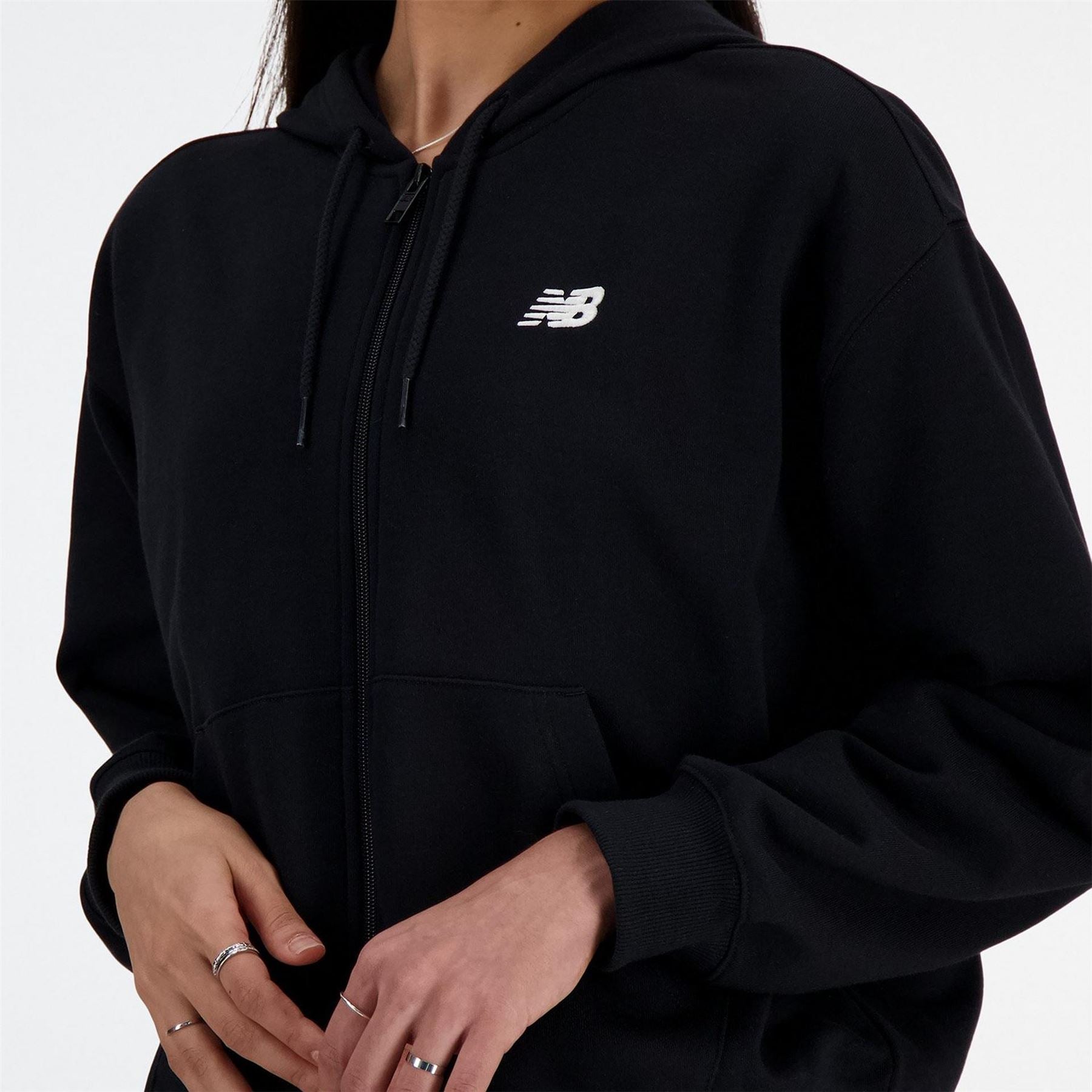 New Balance Full-Zip Hooded Relaxed Fit Sweatshirt