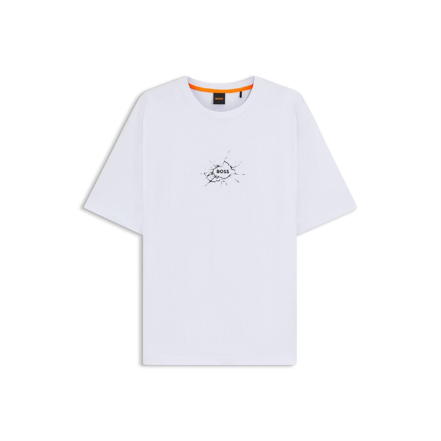Boss Graphic Crew Neck Drop Shoulder Jersey T-Shirt