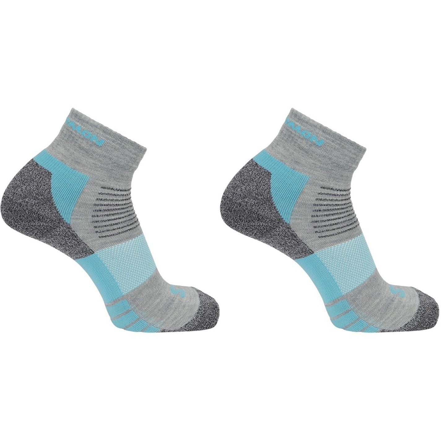 Salomon Womens Merino Quarter 2 Pack Walking Sock