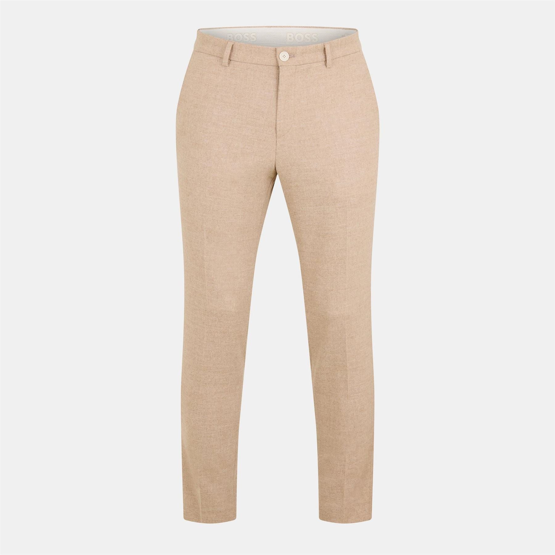 Boss Genius Solid Patterned Straight Chinos