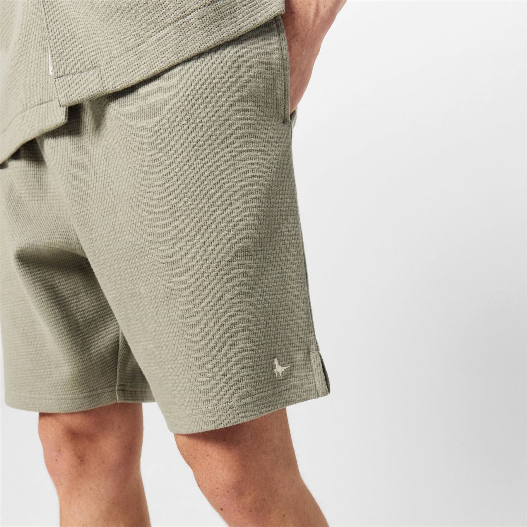 Jack Wills Waffle Bermuda Sweat Shorts with Elasticated Waistband