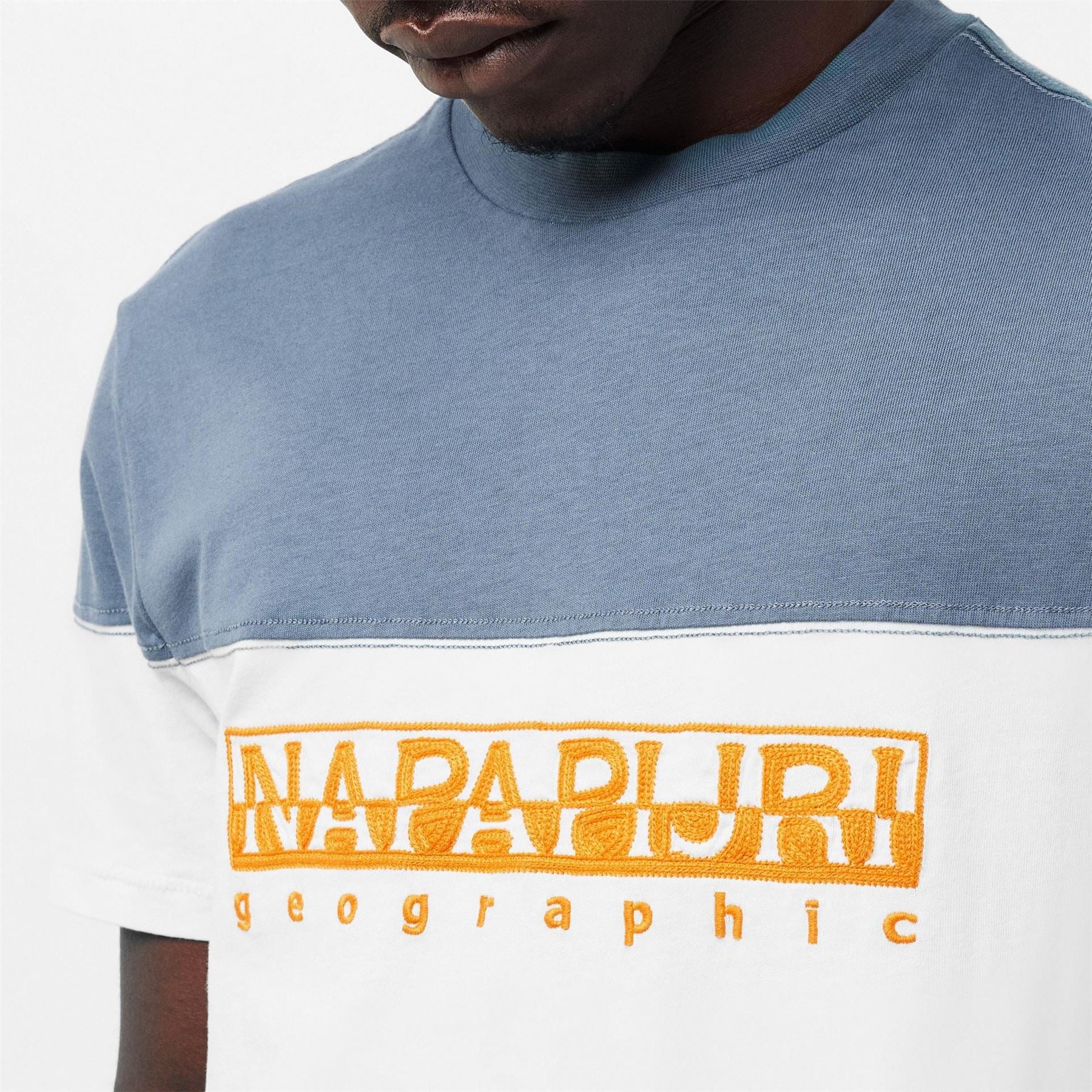 Napapijri Saturnia Geographic Print Crew Neck T-Shirt
