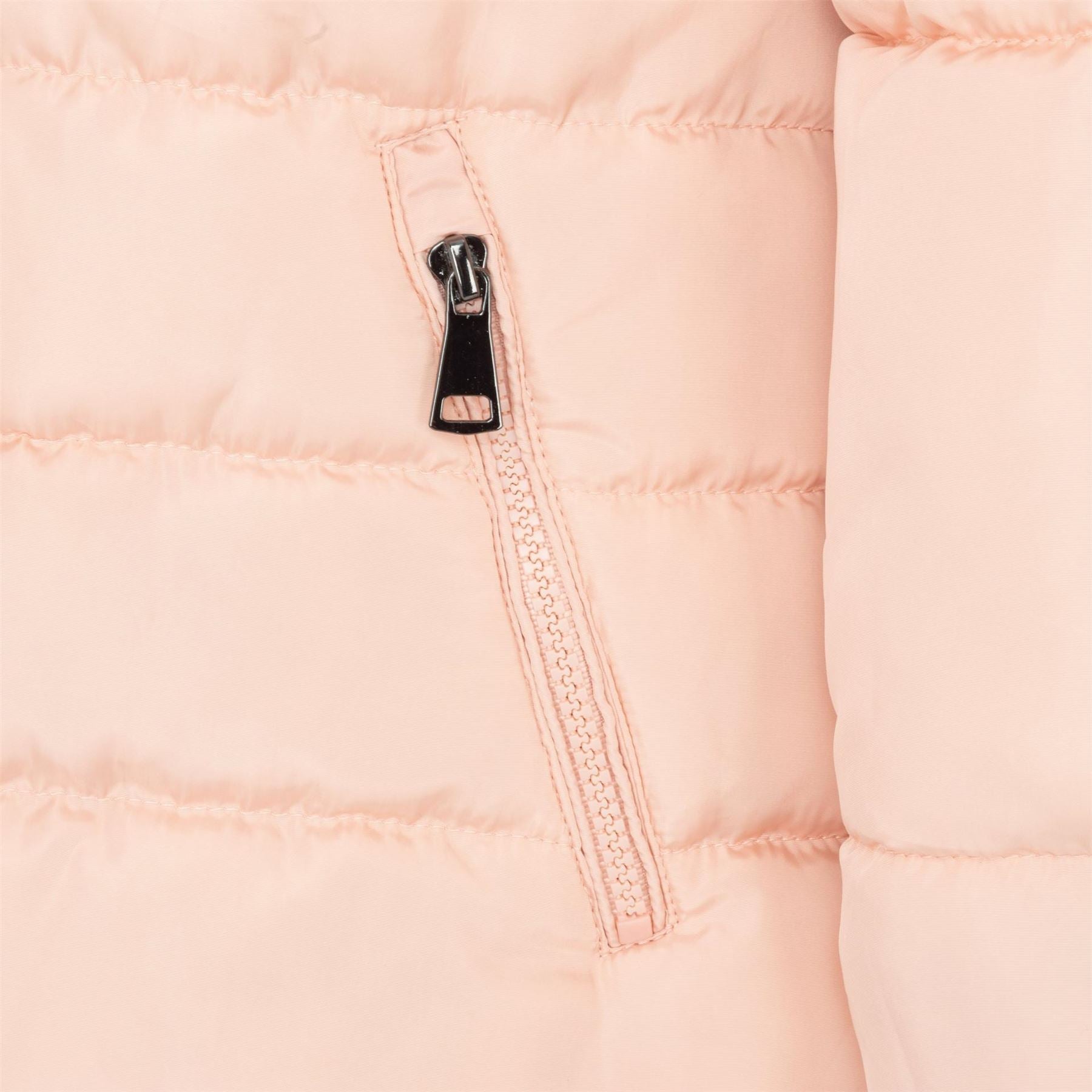 I Saw It First Solid Patterned Hooded Snap Button Fur Trim Ribbed Cuff Parka Jacket