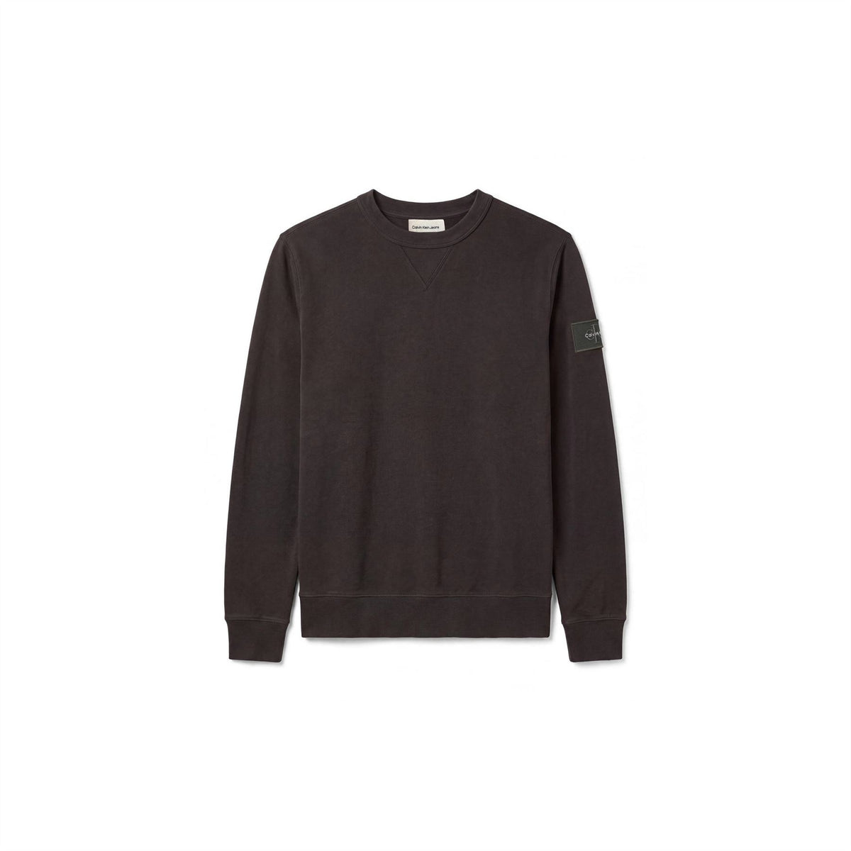Calvin Klein Jeans Sleeve Badge Cotton Crew Neck Sweatshirt