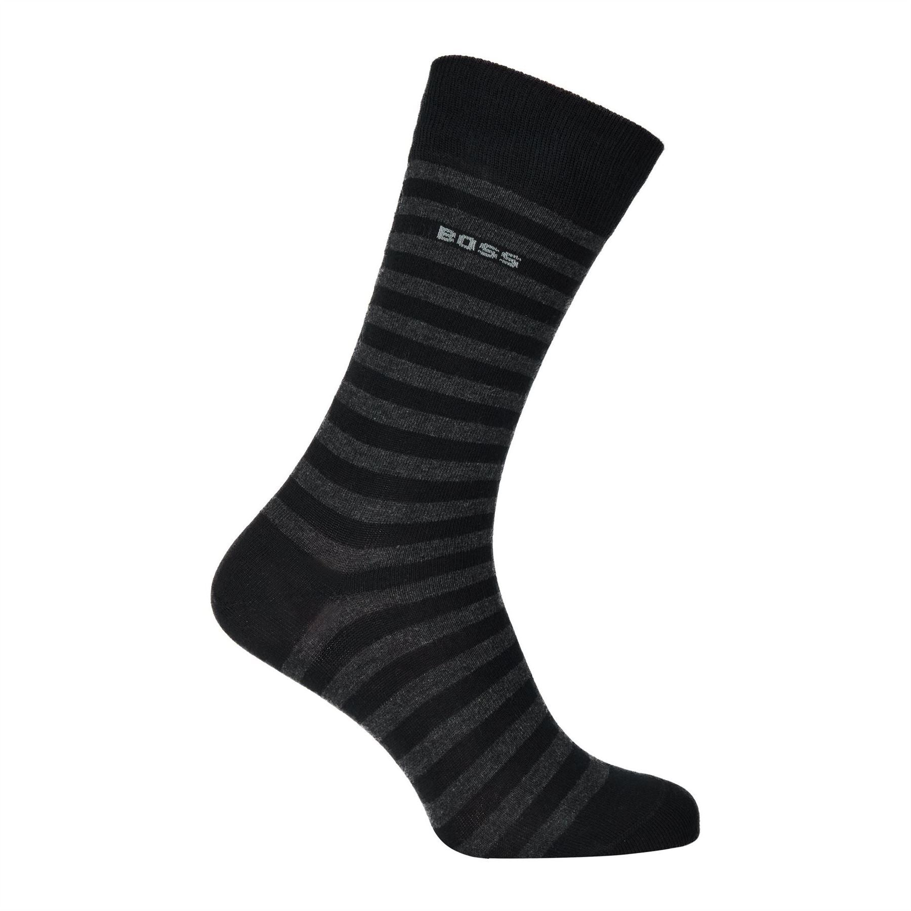 Boss 2 Pack Stripe Crew Socks