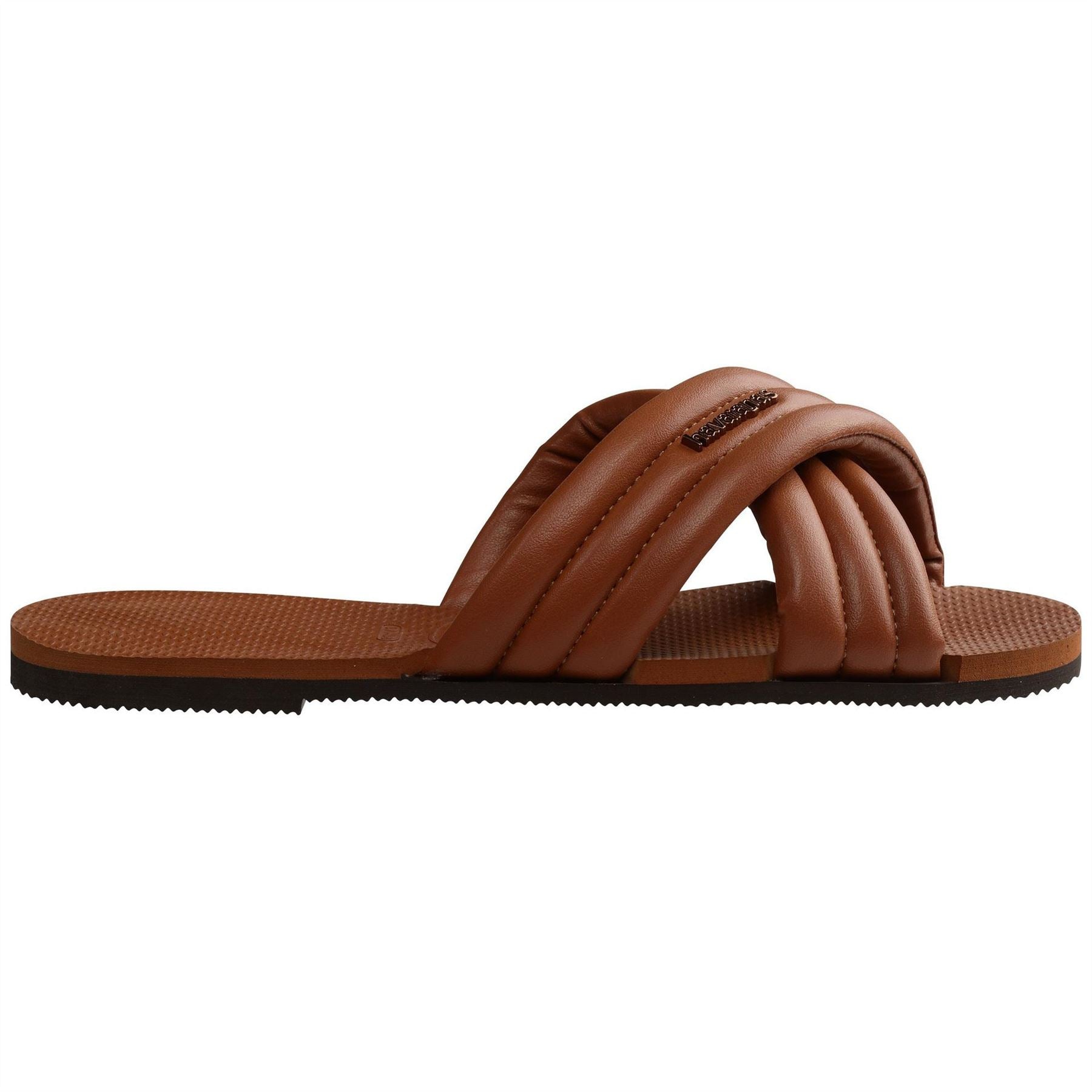 Havaianas Solid Patterned Open Toe Slide Sandals