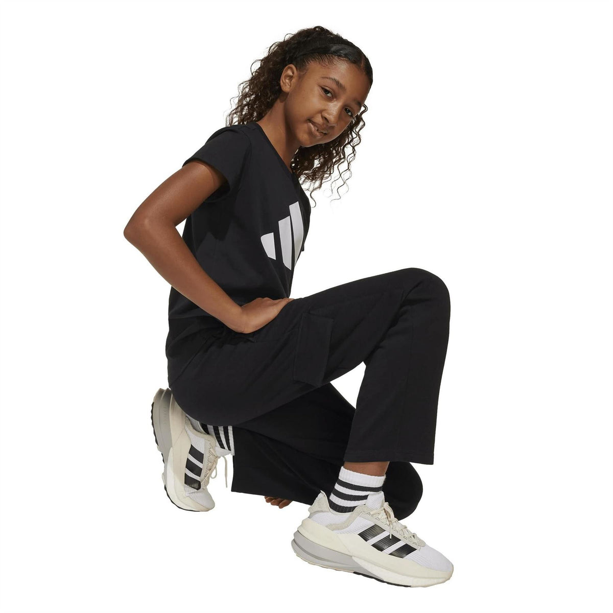 adidas Wordmark Mid Rise Straight Joggers