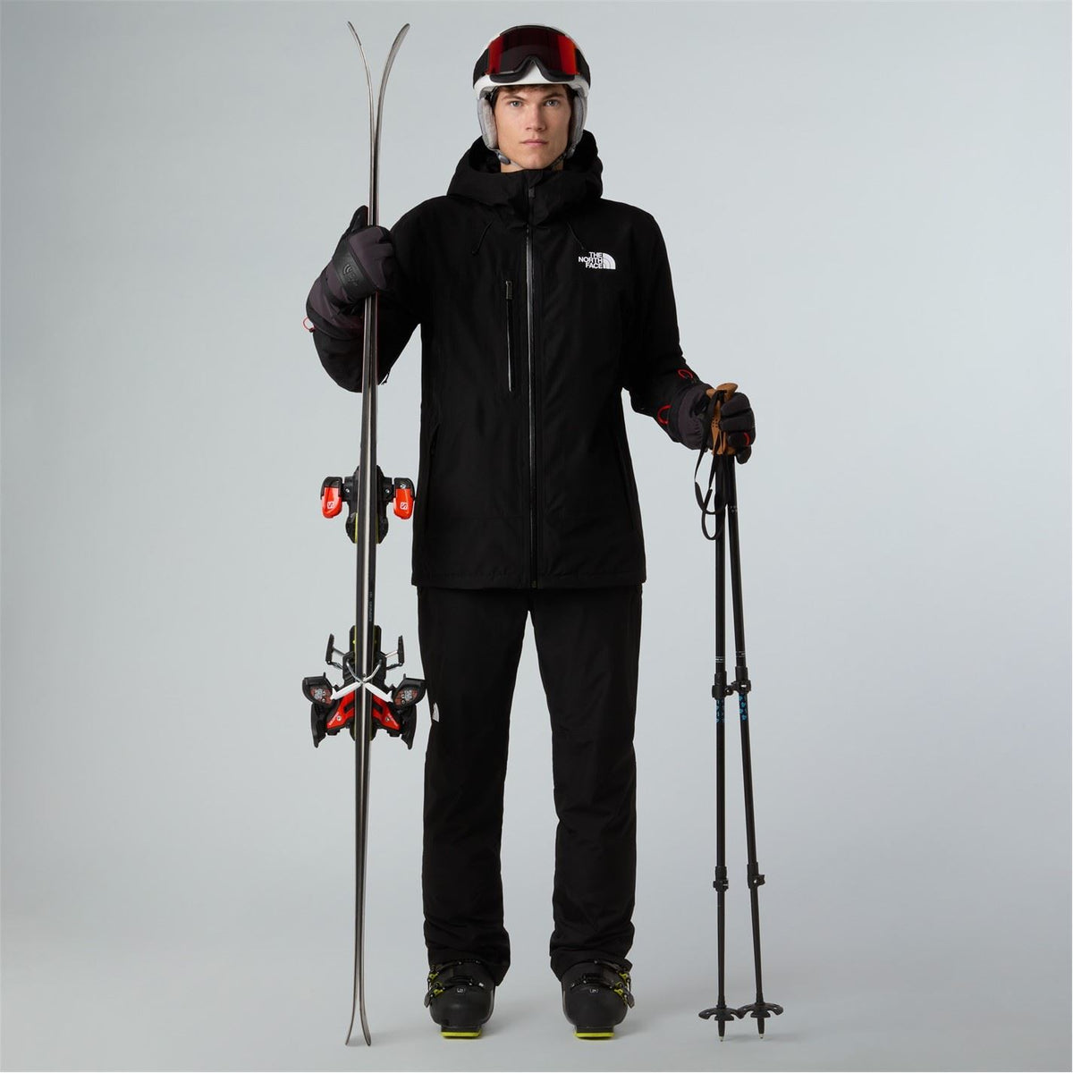 The North Face Descendit Hooded Full Zipper Ski Jacket with Chest Pocket