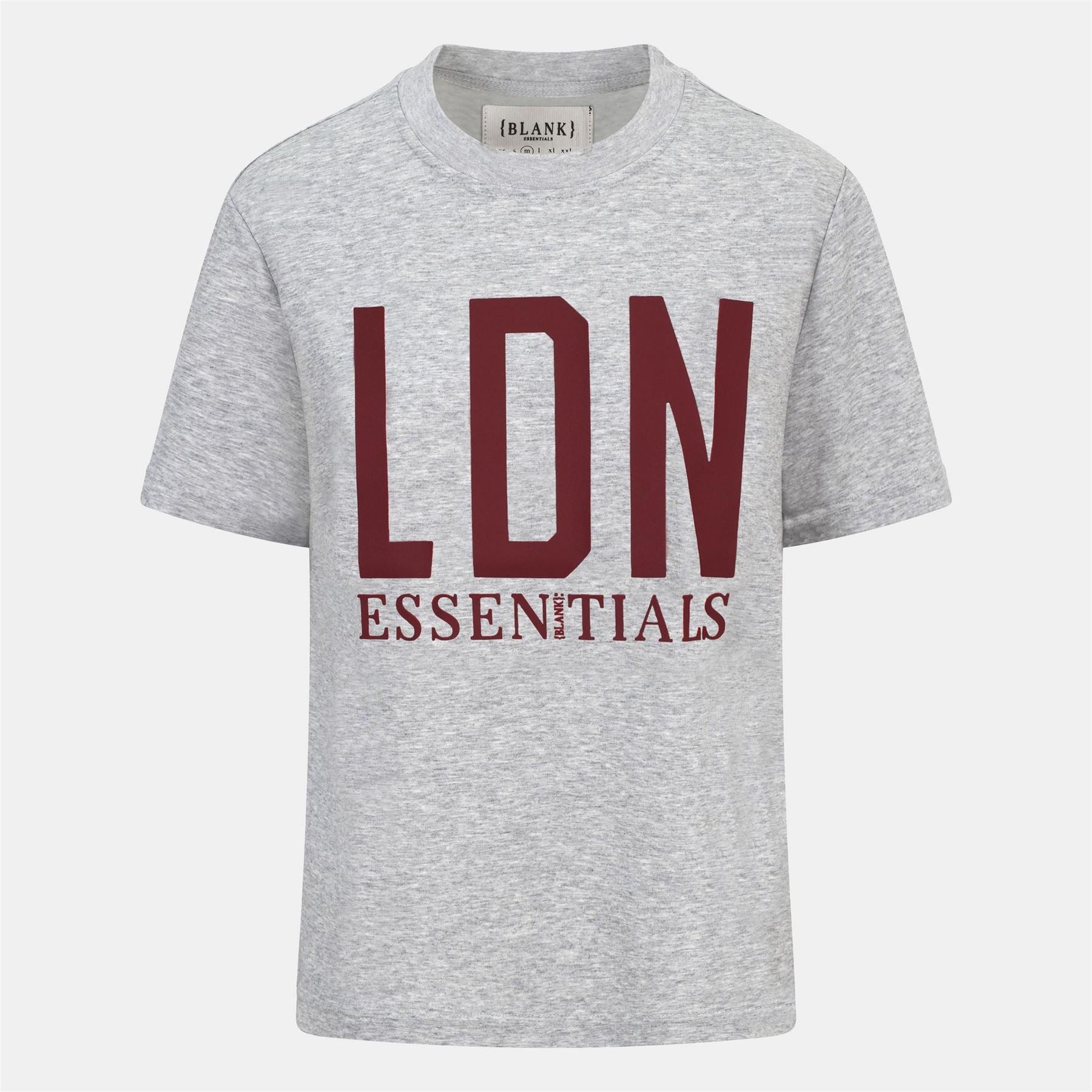 Blank Essentials Lettering Crew Neck Ribbed Collar Short Sleeve Jersey T-Shirt