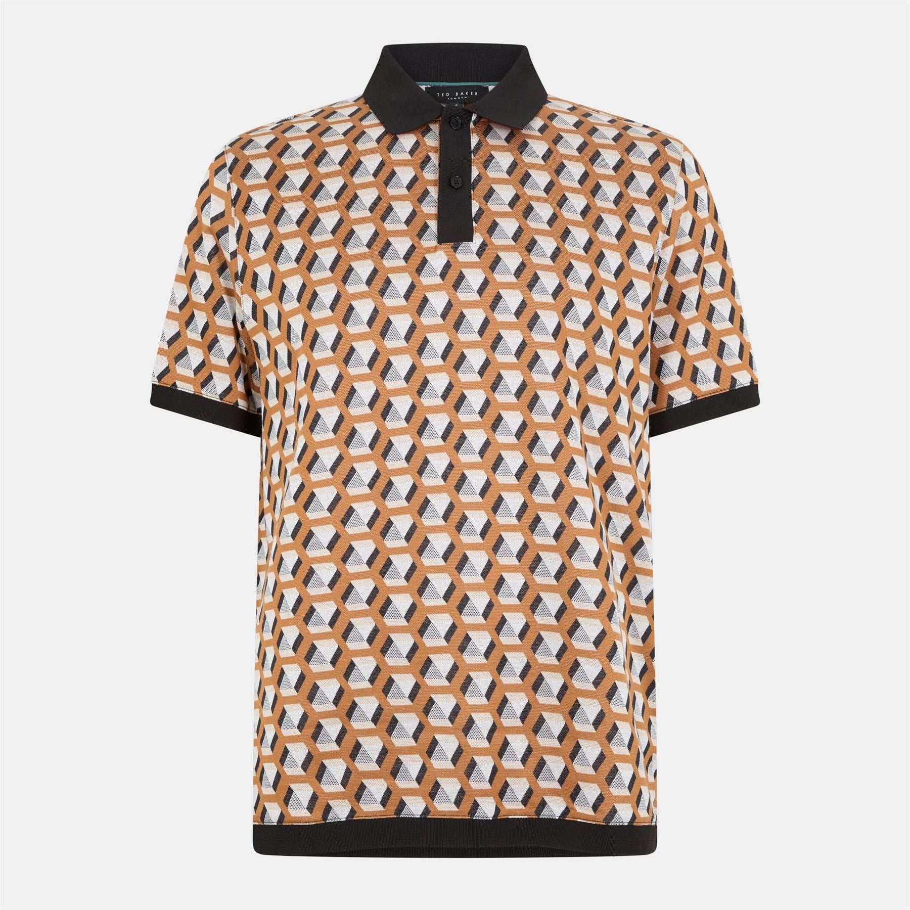 Ted Baker Jacquard Short Sleeve Polo Shirt