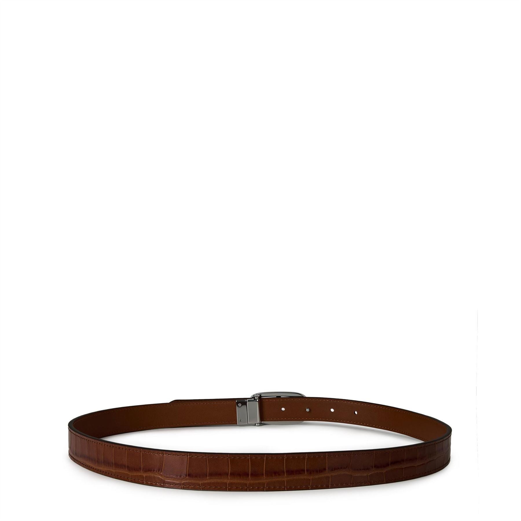 Lauren by Ralph Lauren Logo Reversible Leather Skinny Belt