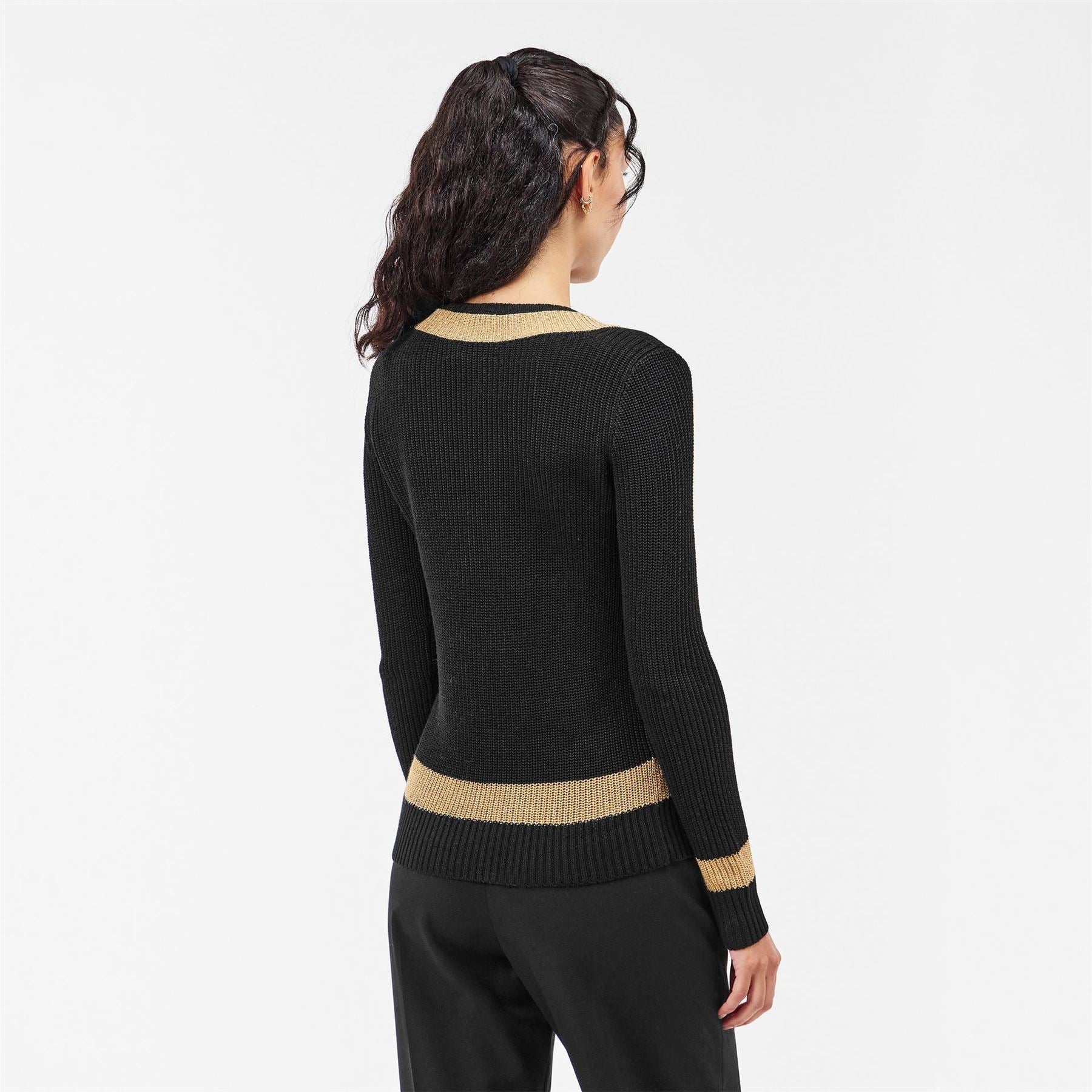 Lauren by Ralph Lauren V-Neck Long Sleeve Regular Fit Sweater