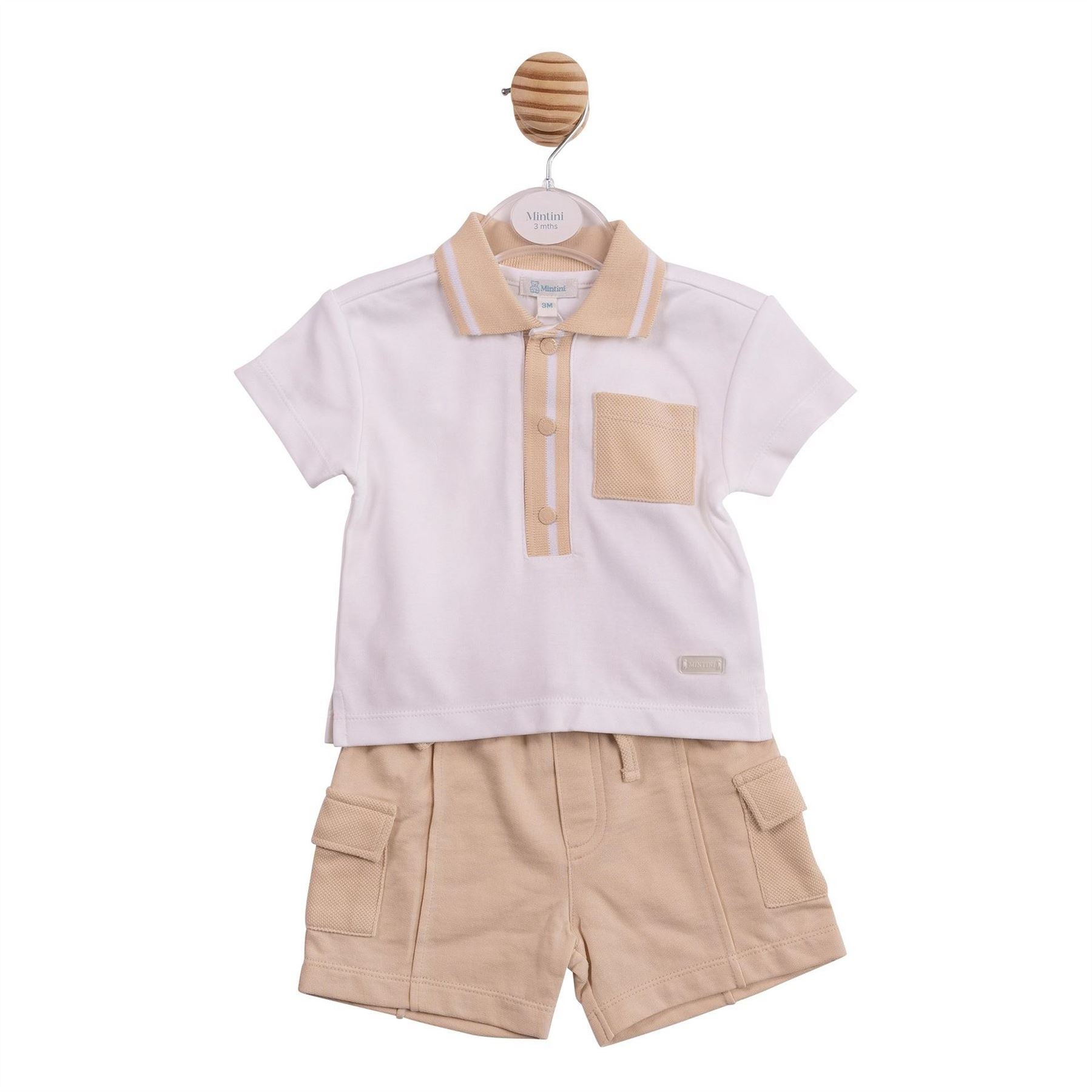 Mintini Baby Polo And Shorts Pyjama Set