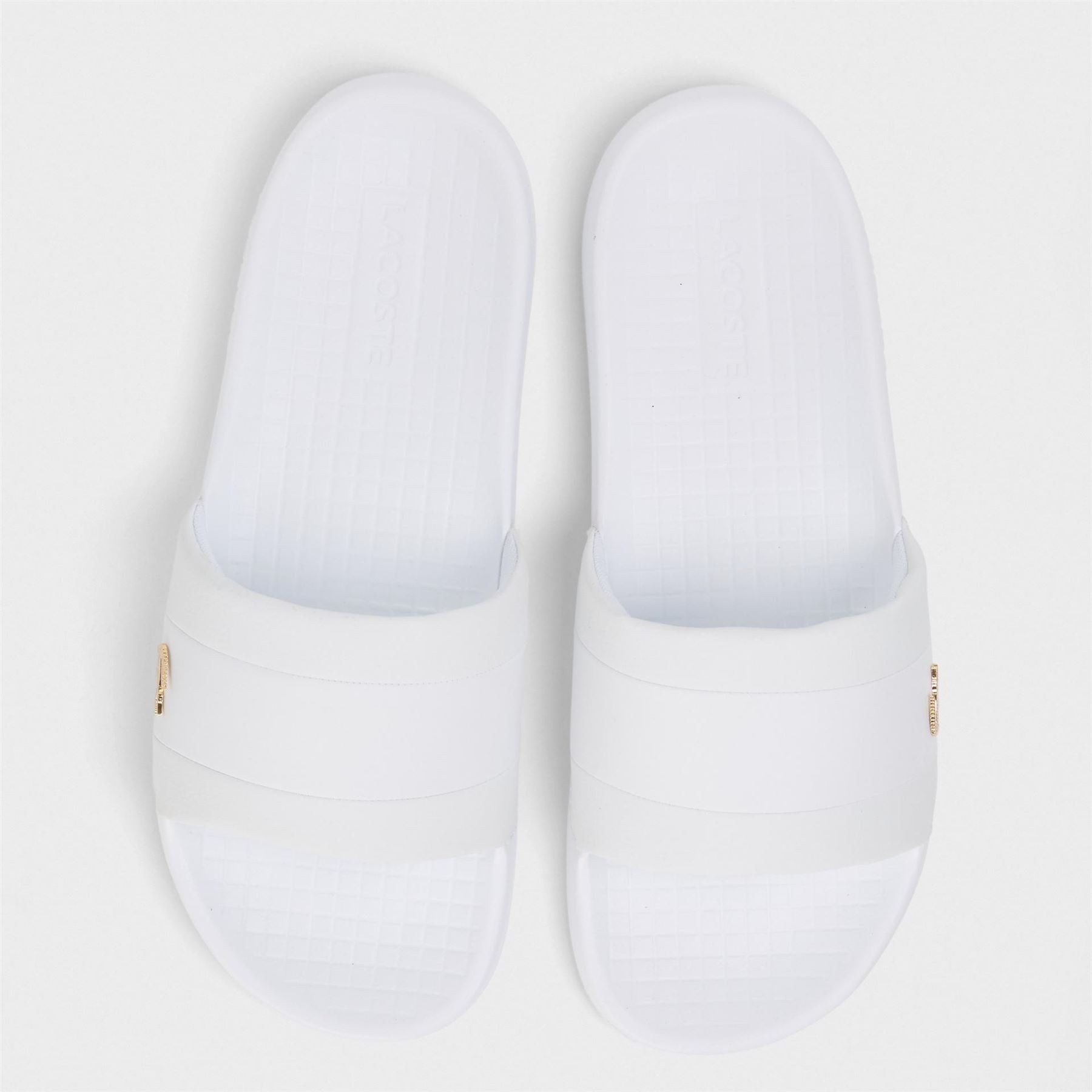 Lacoste Crocodile Print Flatform Slides