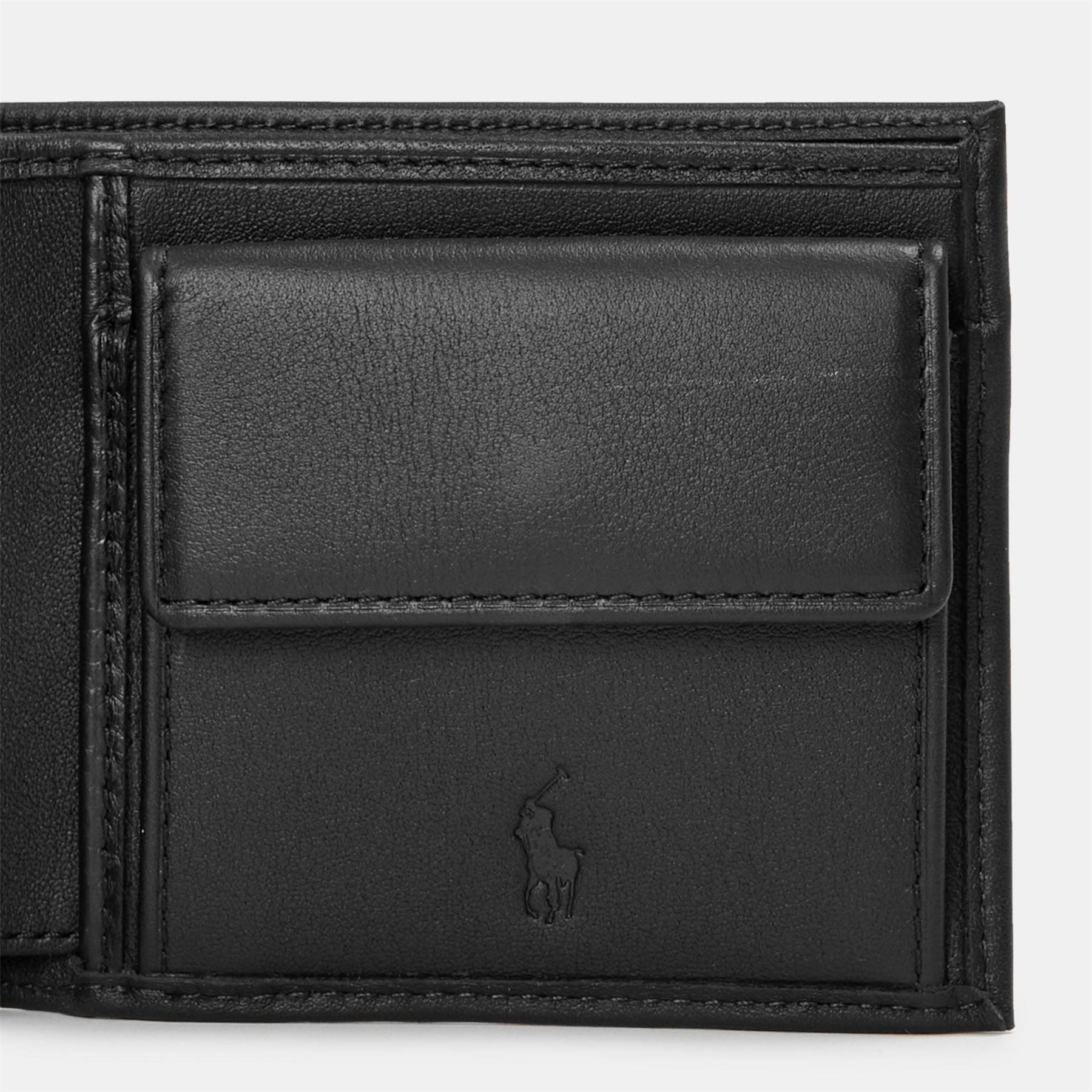 Polo Ralph Lauren Smooth Leather Coin Billfold Wallet