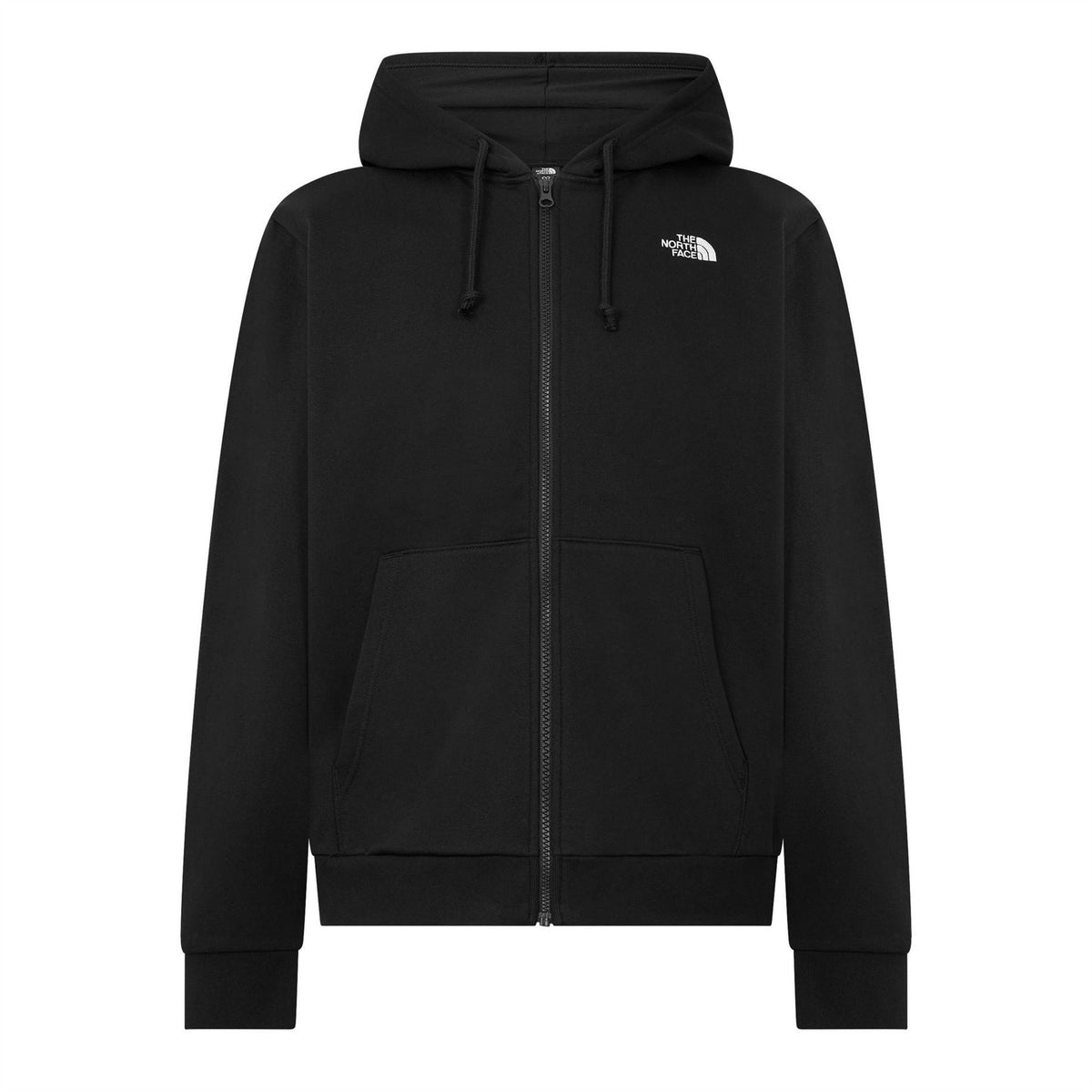 The North Face Solid Patterned Full Zipper Hooded Neck Ribbed Cuff Jacket