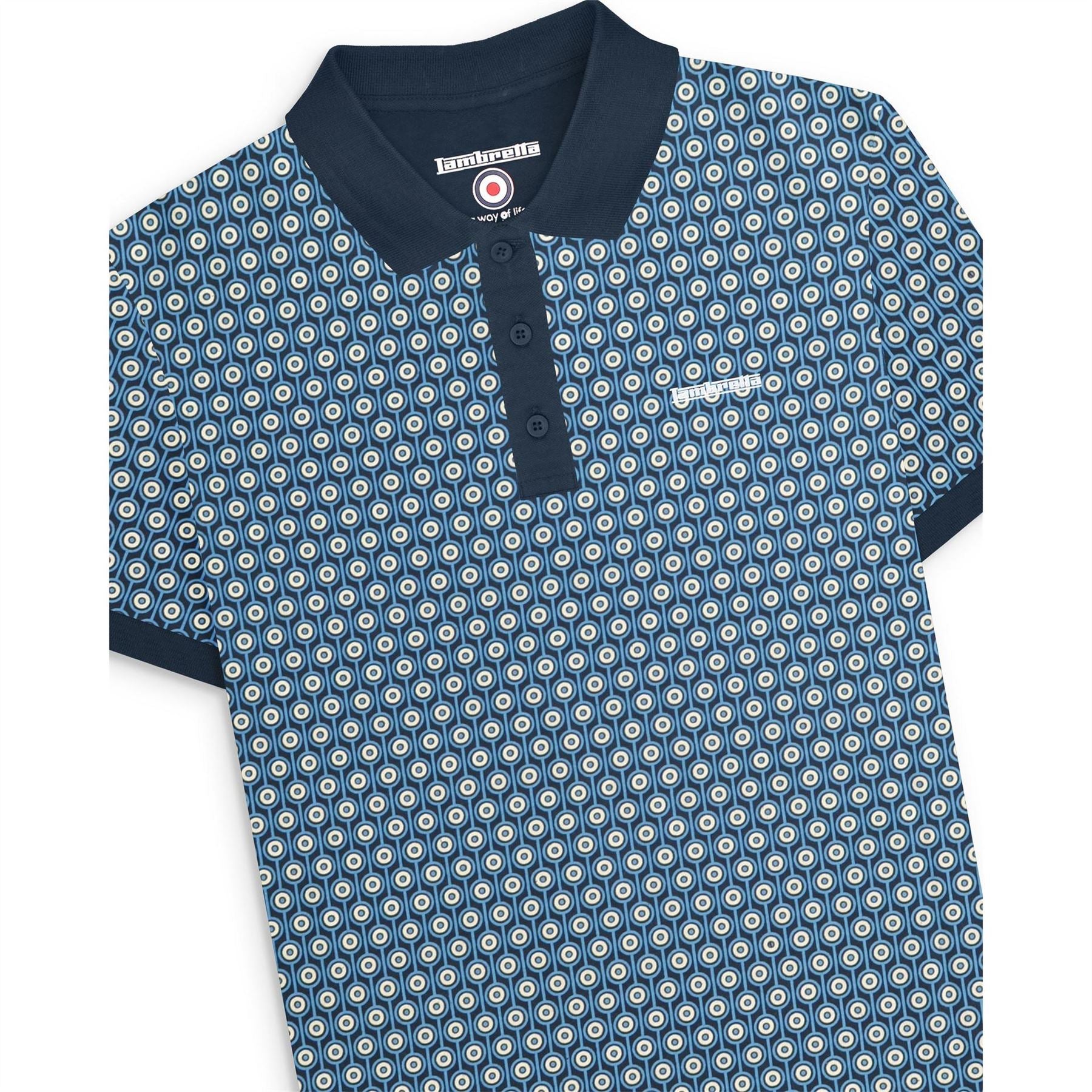 Lambretta Geo Short Sleeve Polo Shirt