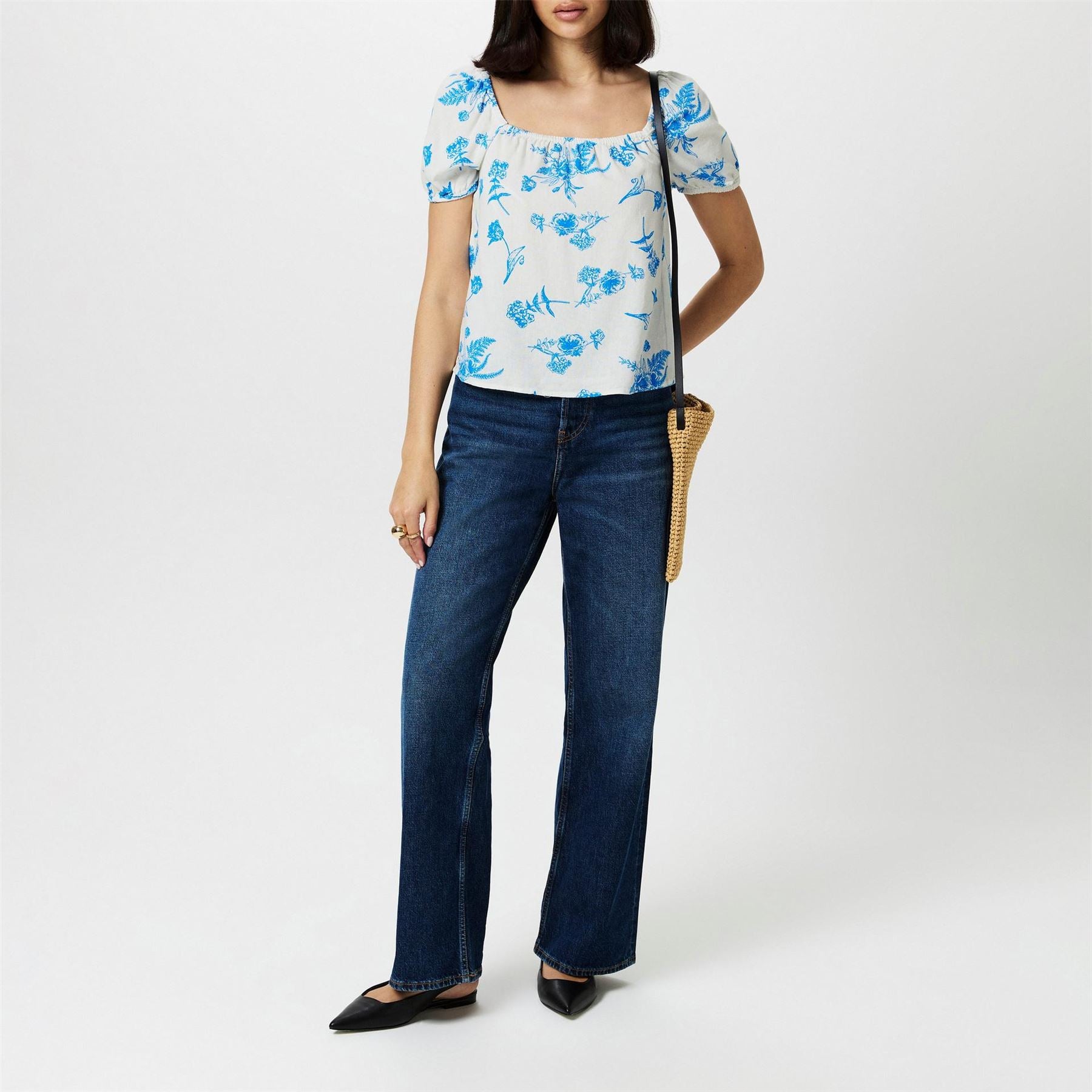 Vero Moda Short Sleeve Square Neck Blouse