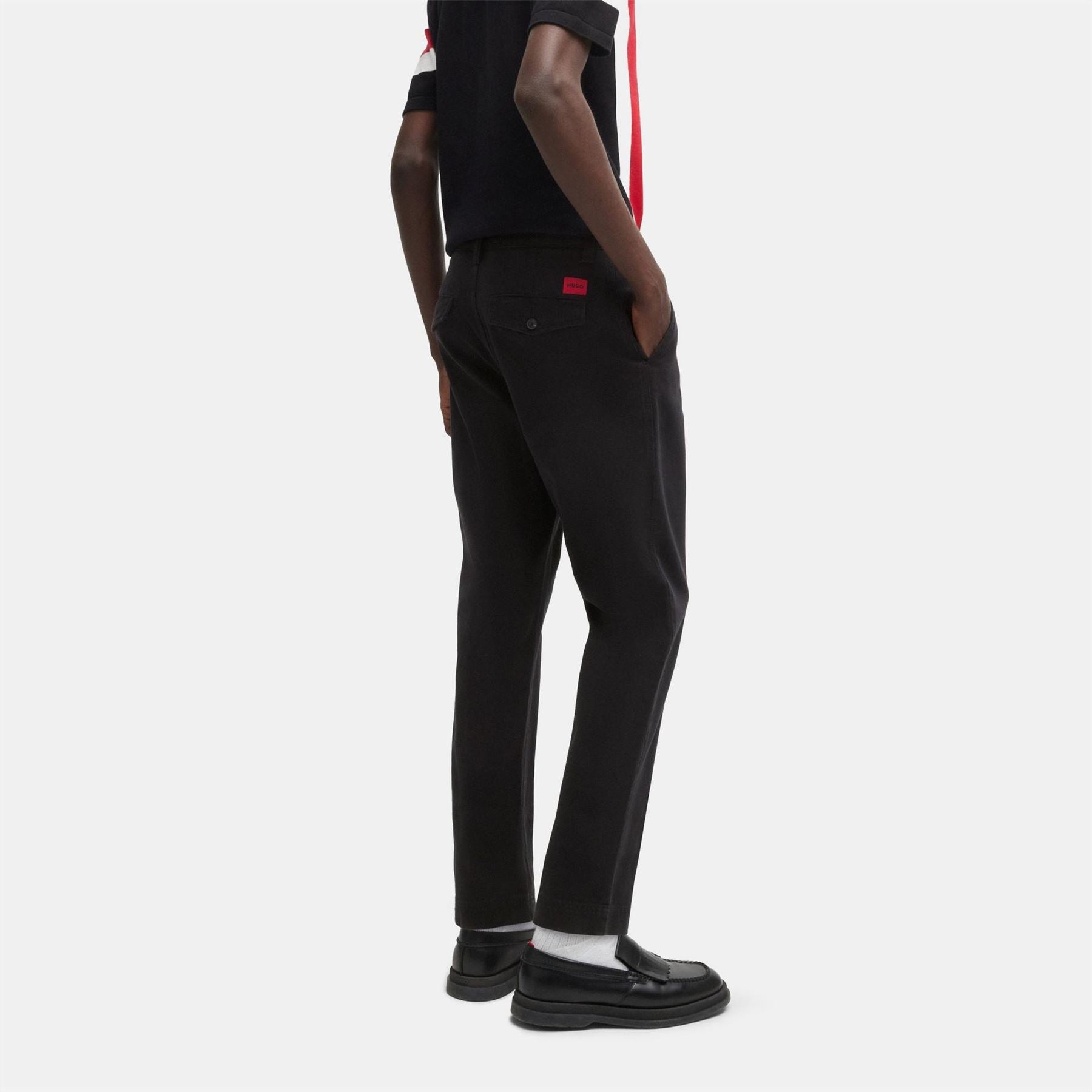 Hugo Zeebo233d Solid Patterned Straight Trousers