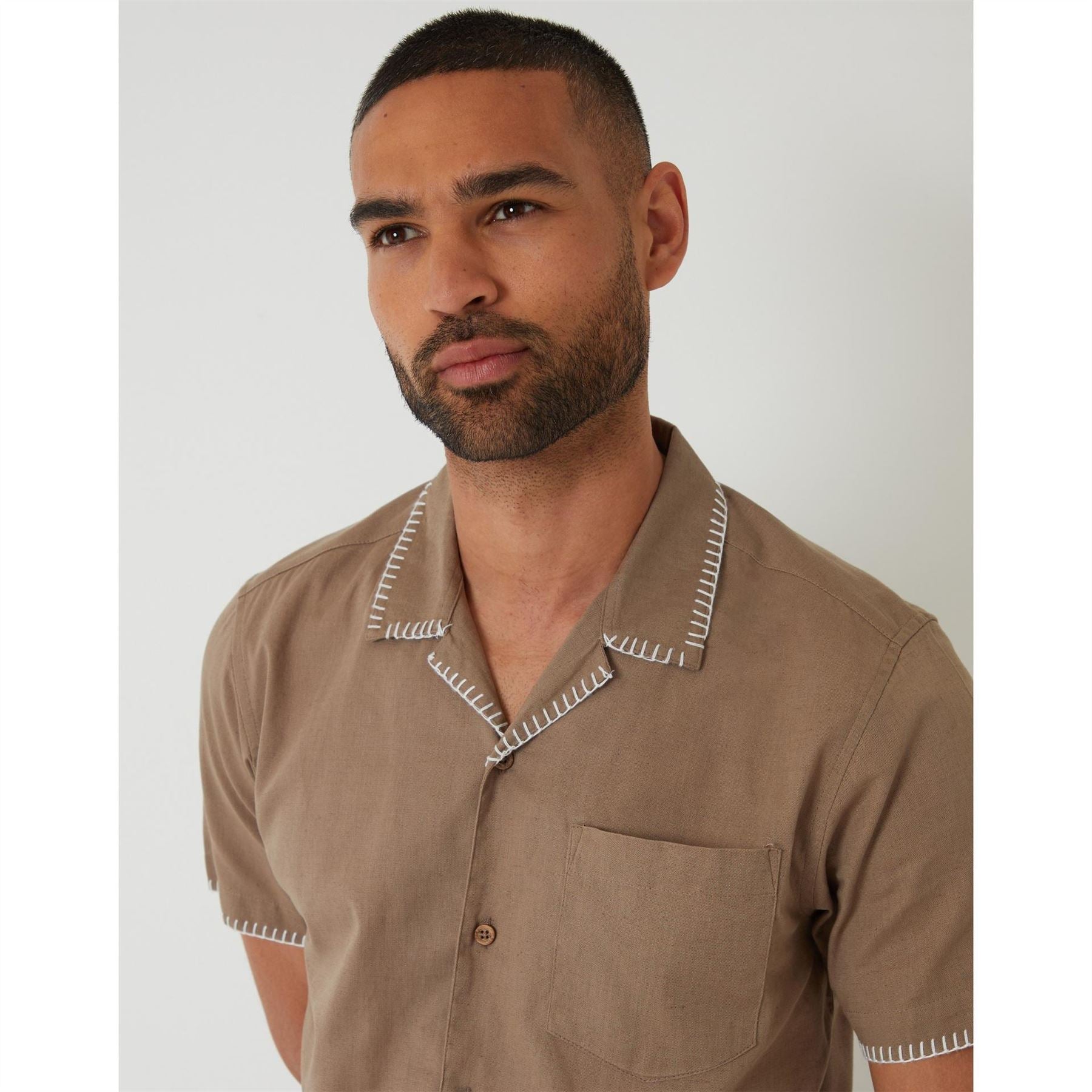 Threadbare Burnley Regular Fit Short Sleeve Shirt