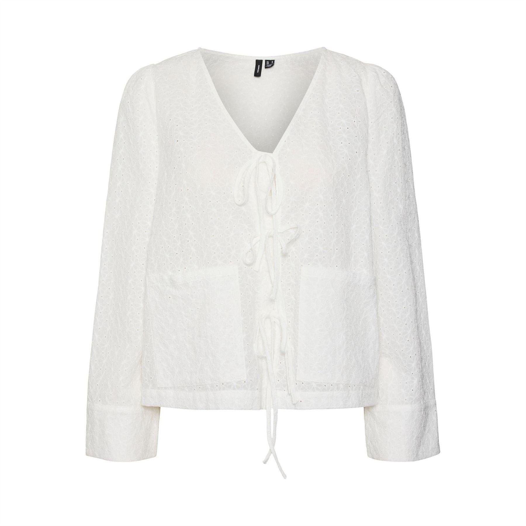 Vero Moda Palma Relaxed Fit Puff Sleeve V-Neck Blouse