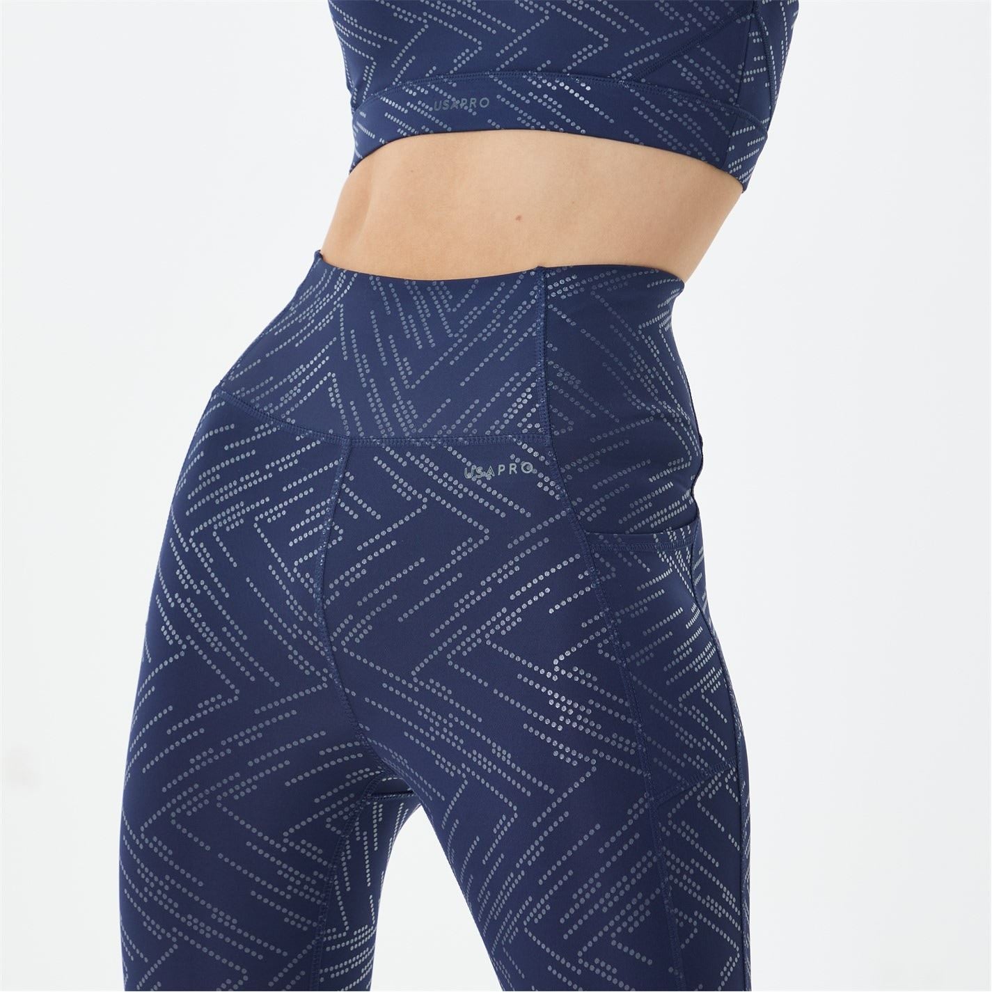 USA Pro High Rise Capri Cropped Leggings