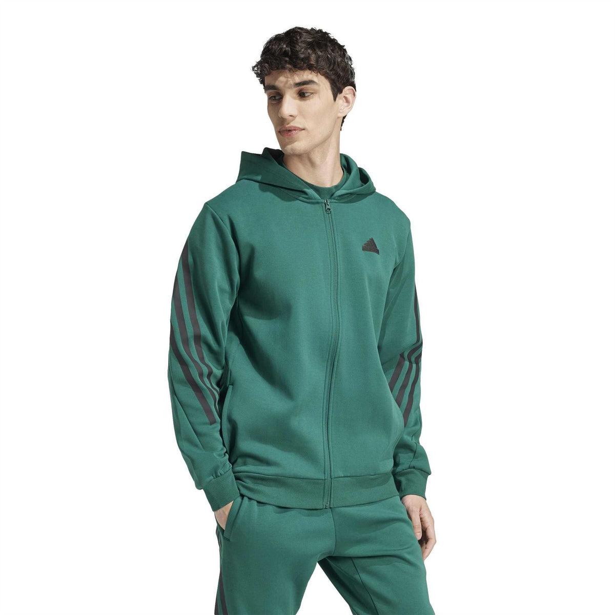 adidas Mens M Fi 3s FulL-Zip Hoody