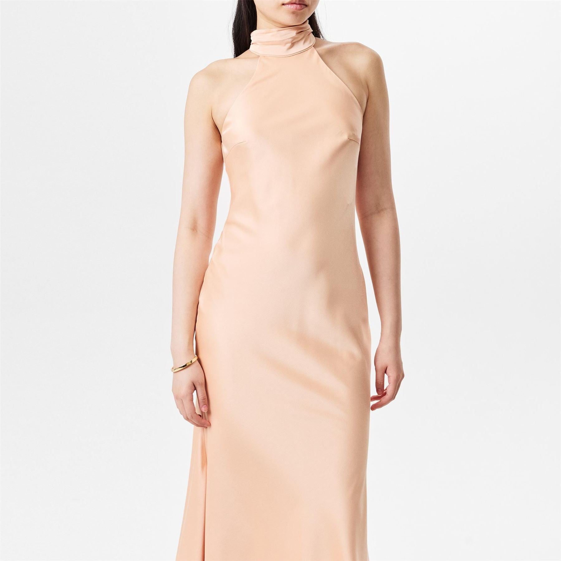 Jarlo Lia Halter Neck Maxi Slip Dress