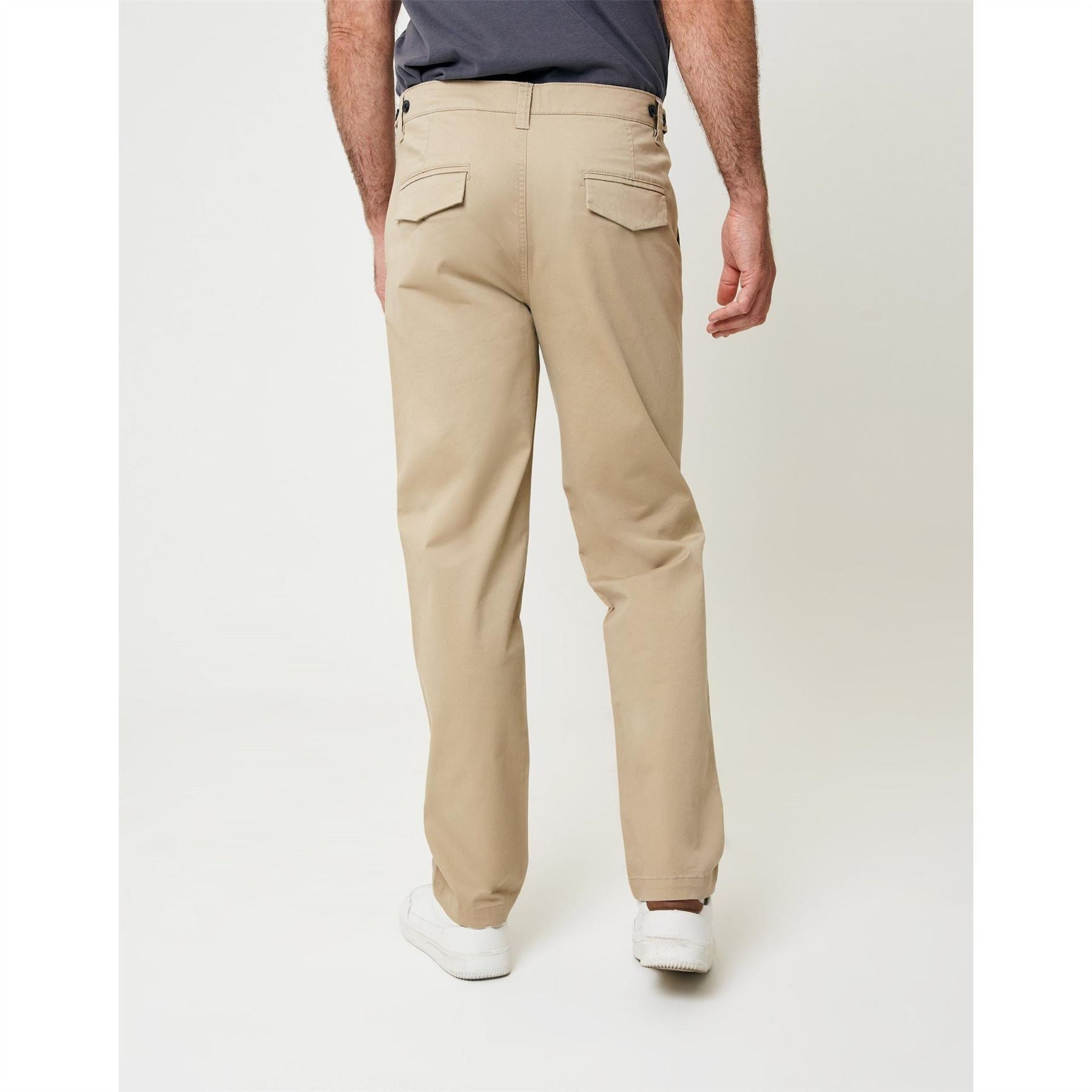 Saltwell Solid Patterned Straight Five Pocket Chinos