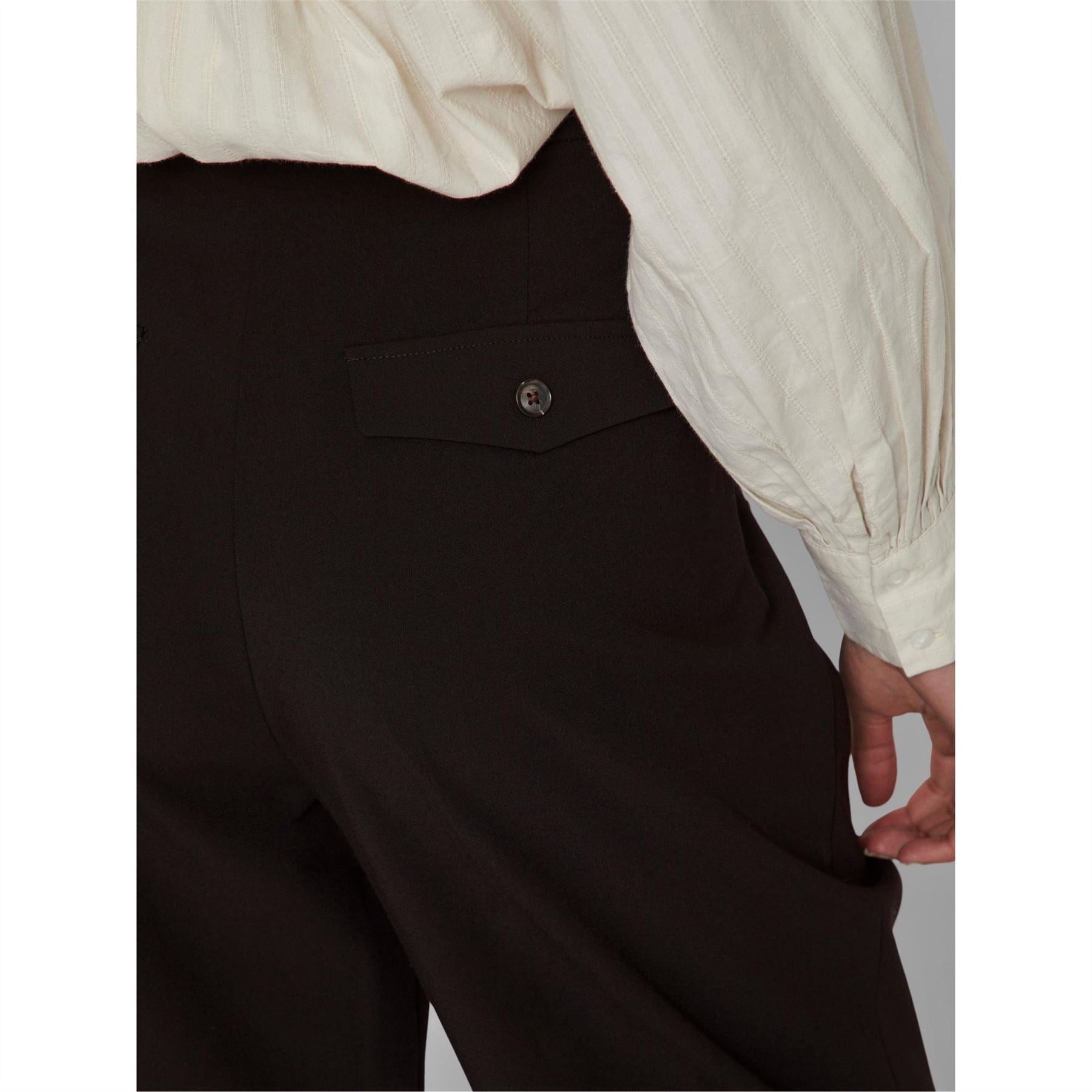 Vila Vclry Pleat Straight Trousers