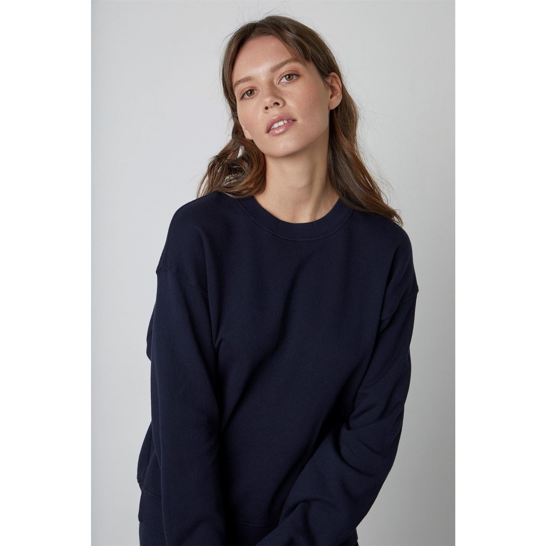 Velvet by Graham and Spencer Corefleece Relaxed Fit Drop Shoulder Long Sleeve Sweatshirt