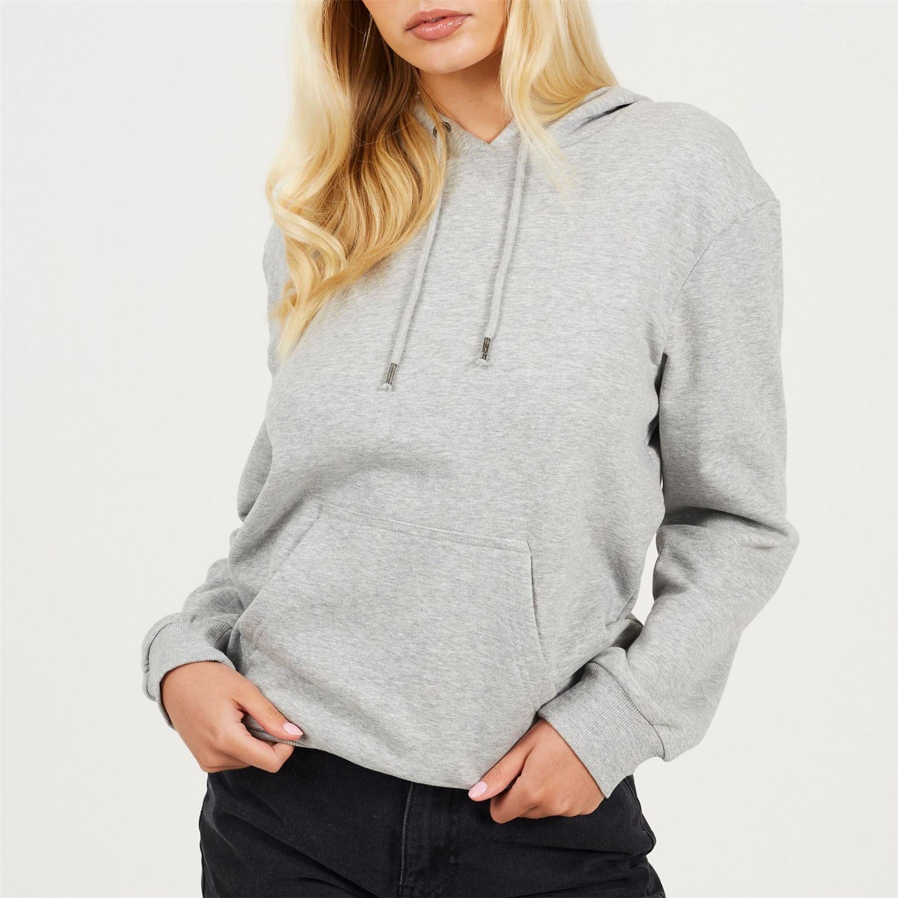 Brave Soul Hooded Neck Long Sleeve Kangaroo Pocket Sweatshirt