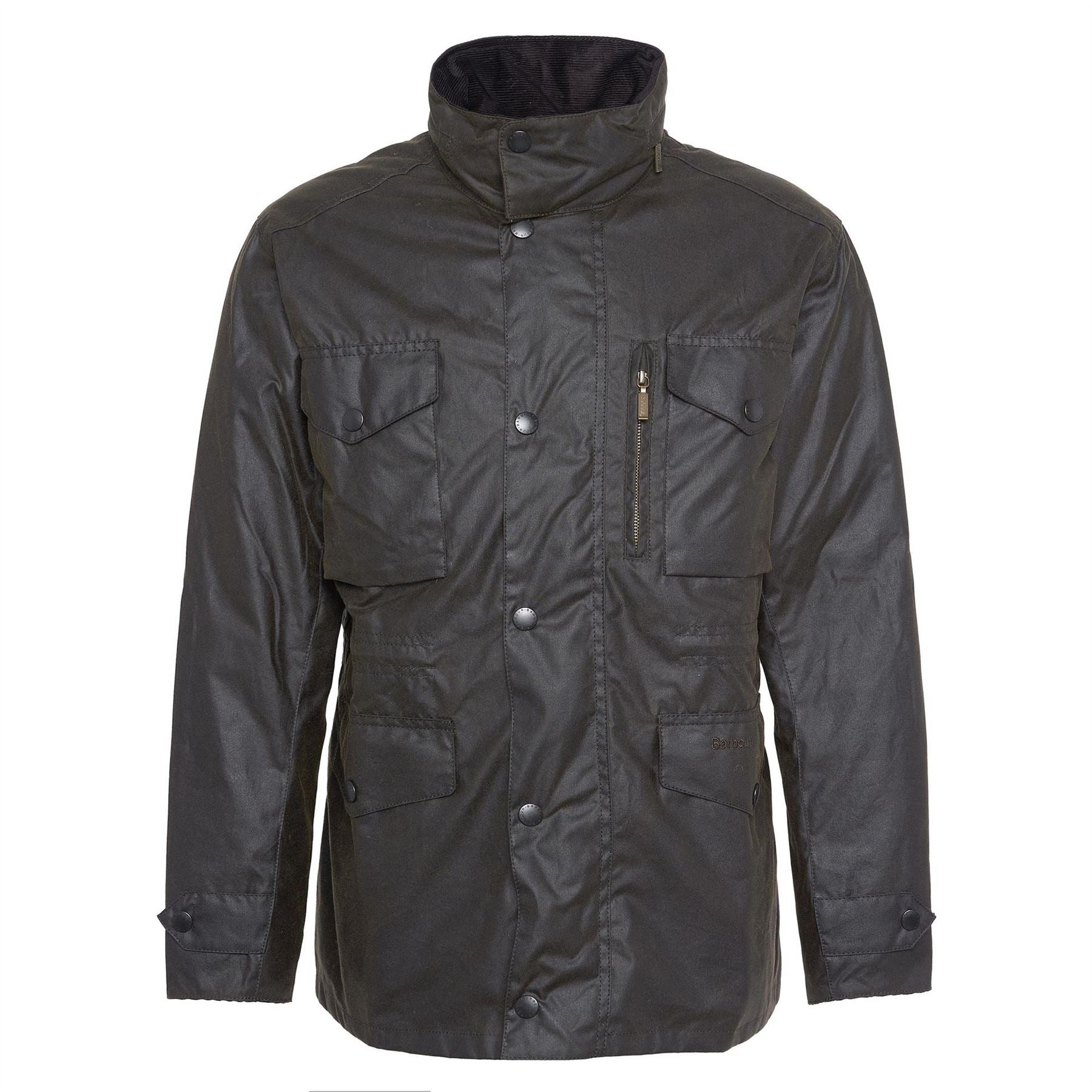 Barbour Sapper Cotton Concealed Hood Wax Jacket