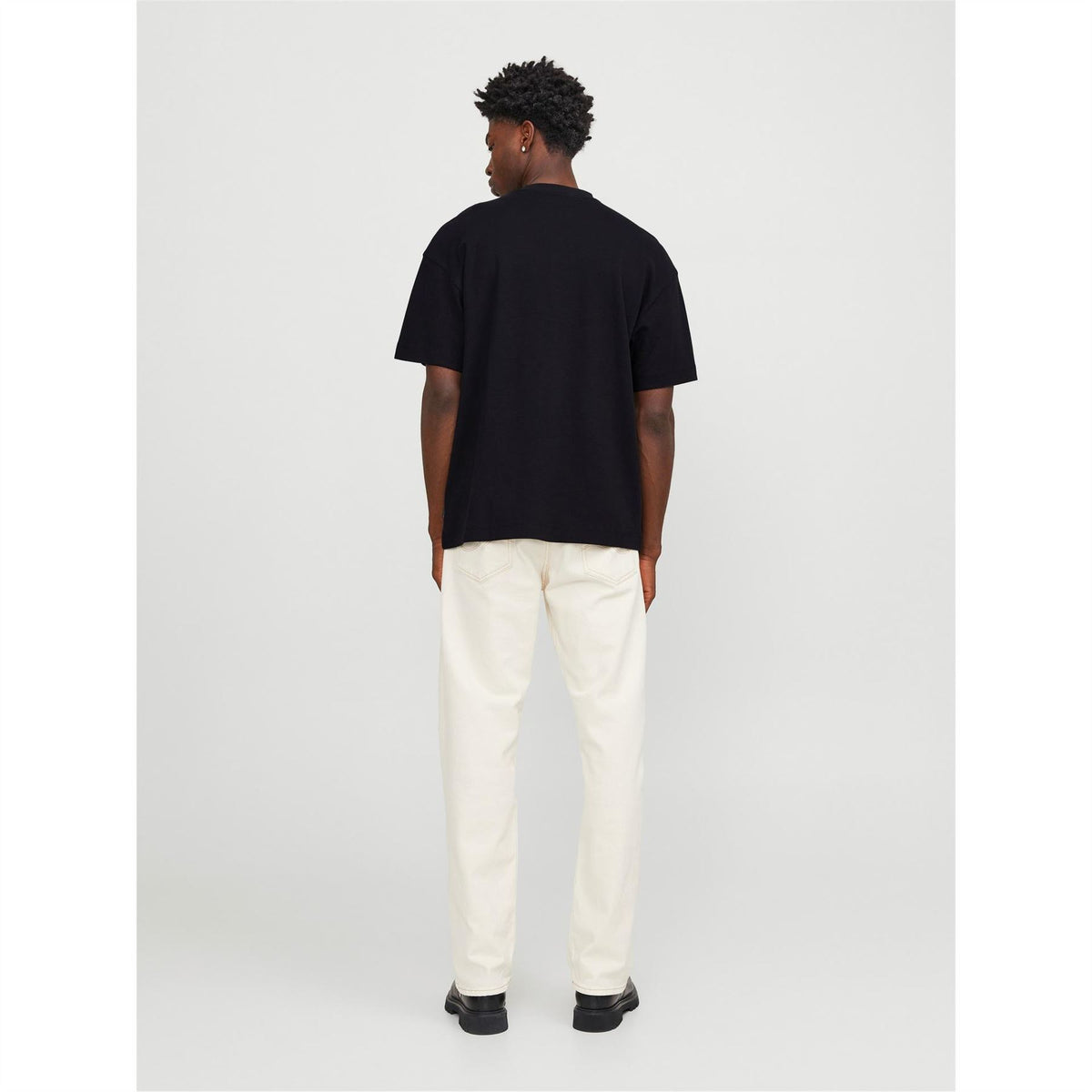 Jack and Jones Crew Neck Ribbed Collar Short Sleeve Jersey T-Shirt