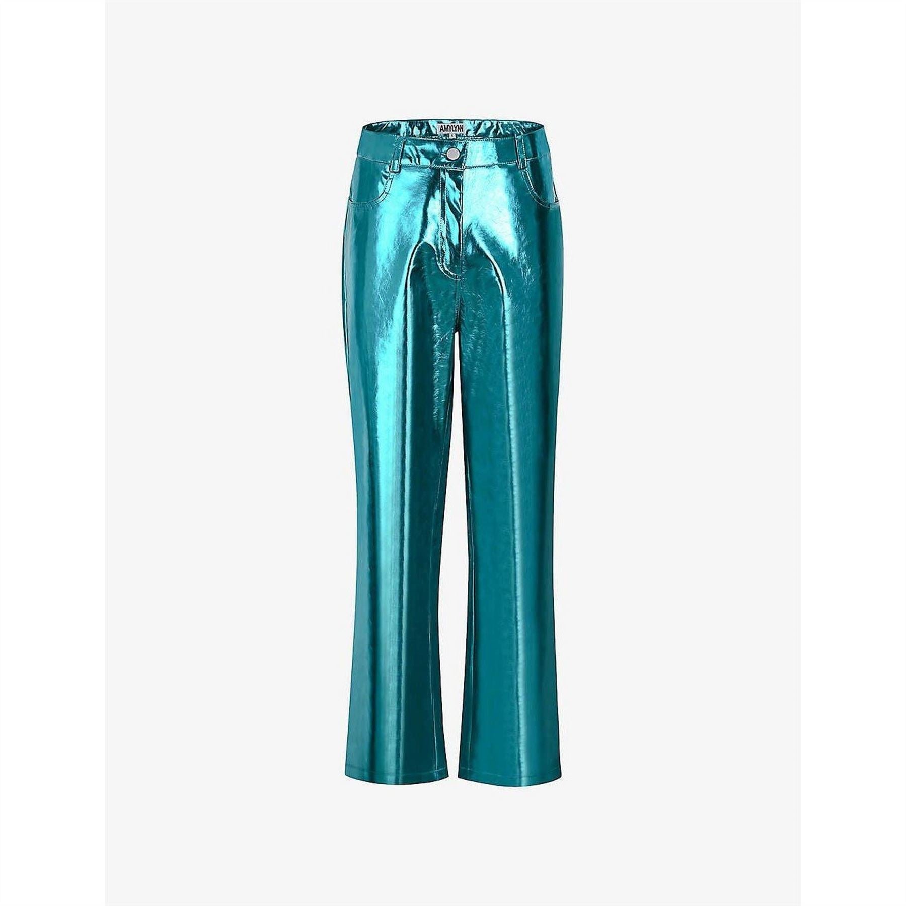 AmyLynn Lupe Metallic Patterned Five Pocket Pants