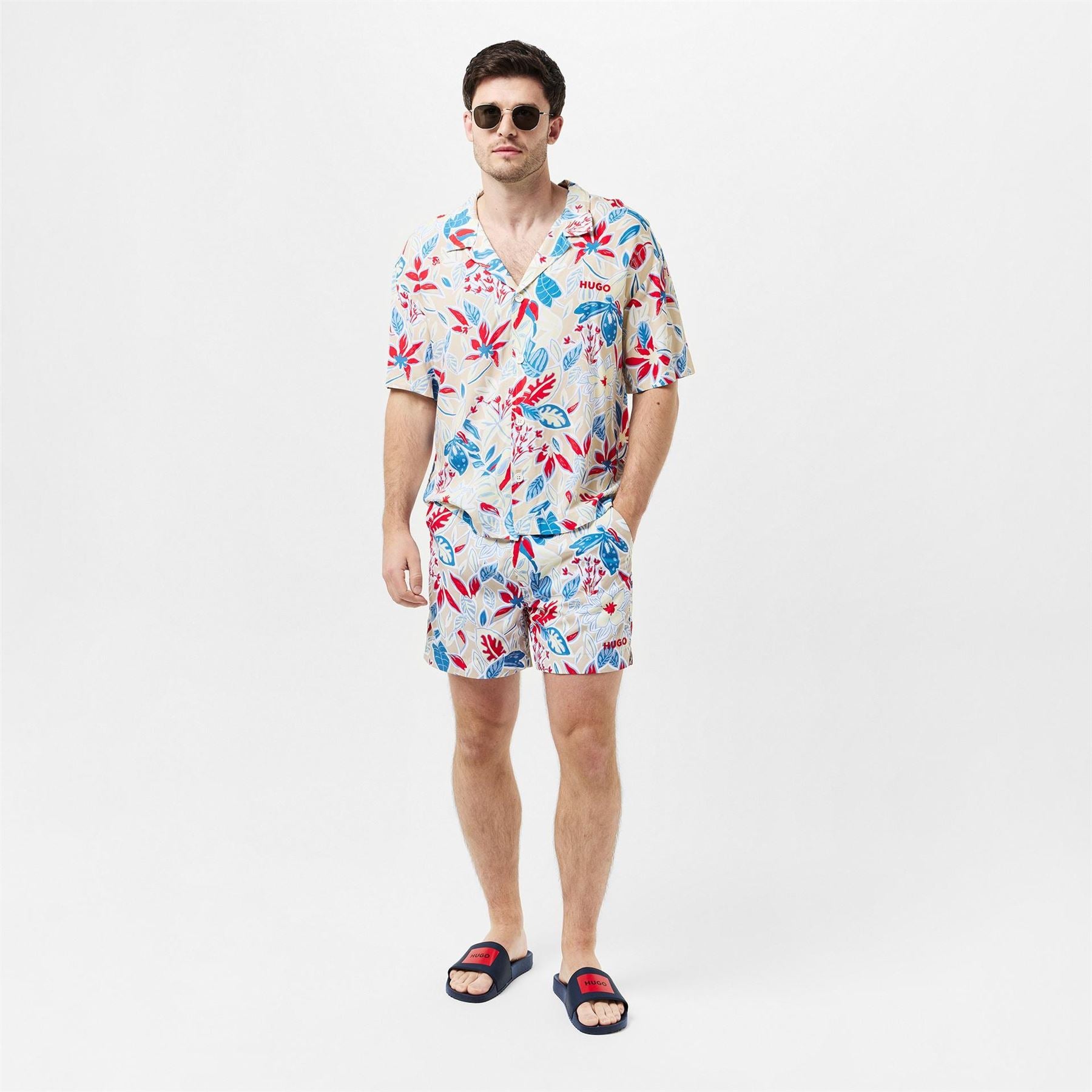Hugo Beach Relaxed Short Sleeve Plain Shirt