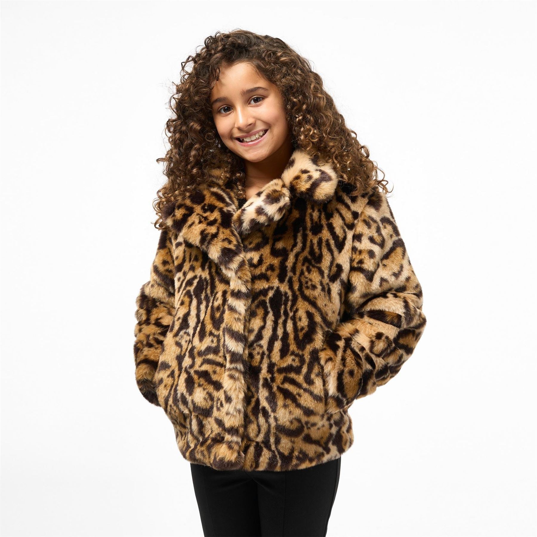 Biba Girls Faux Fur Jacket