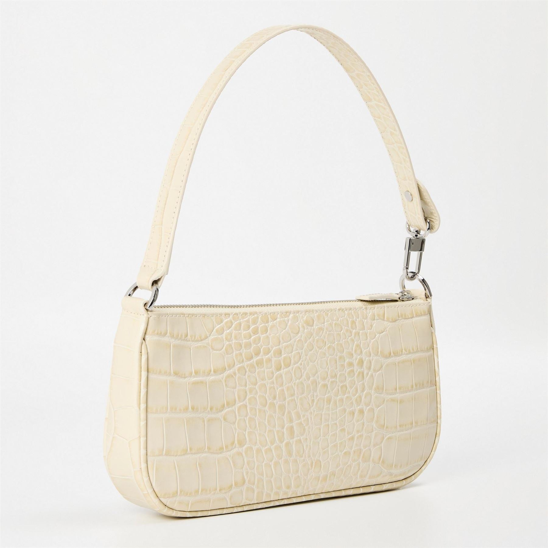 By Far Embossed Leather Shoulder Bag