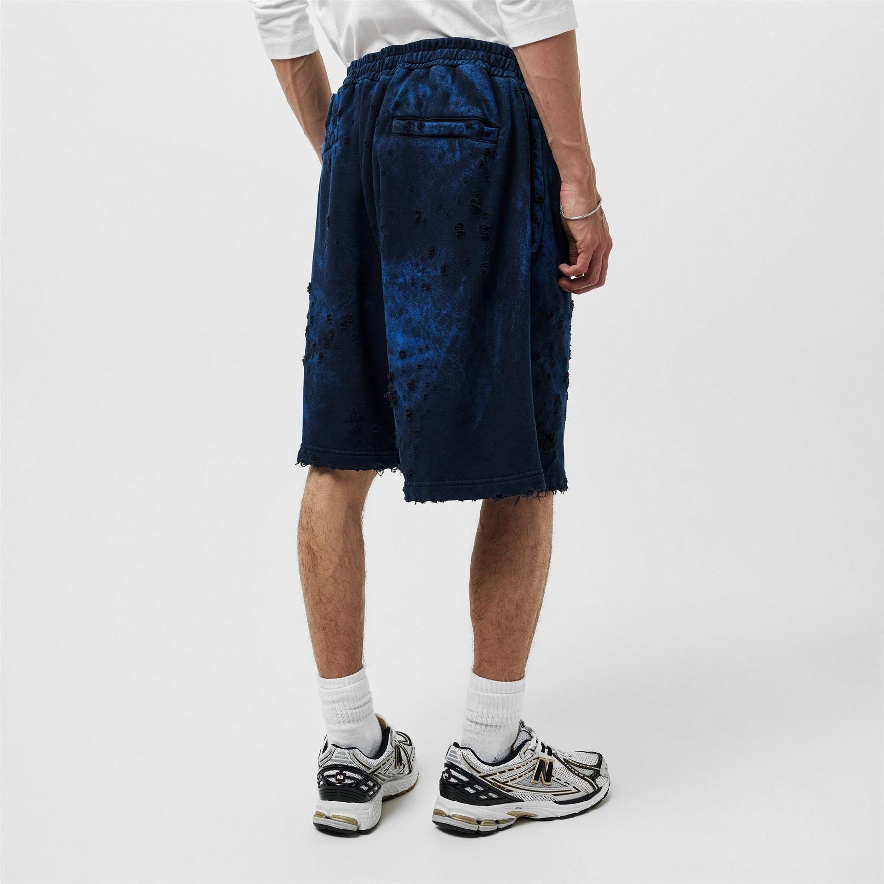 Diesel Distressed Acid Wash Shorts