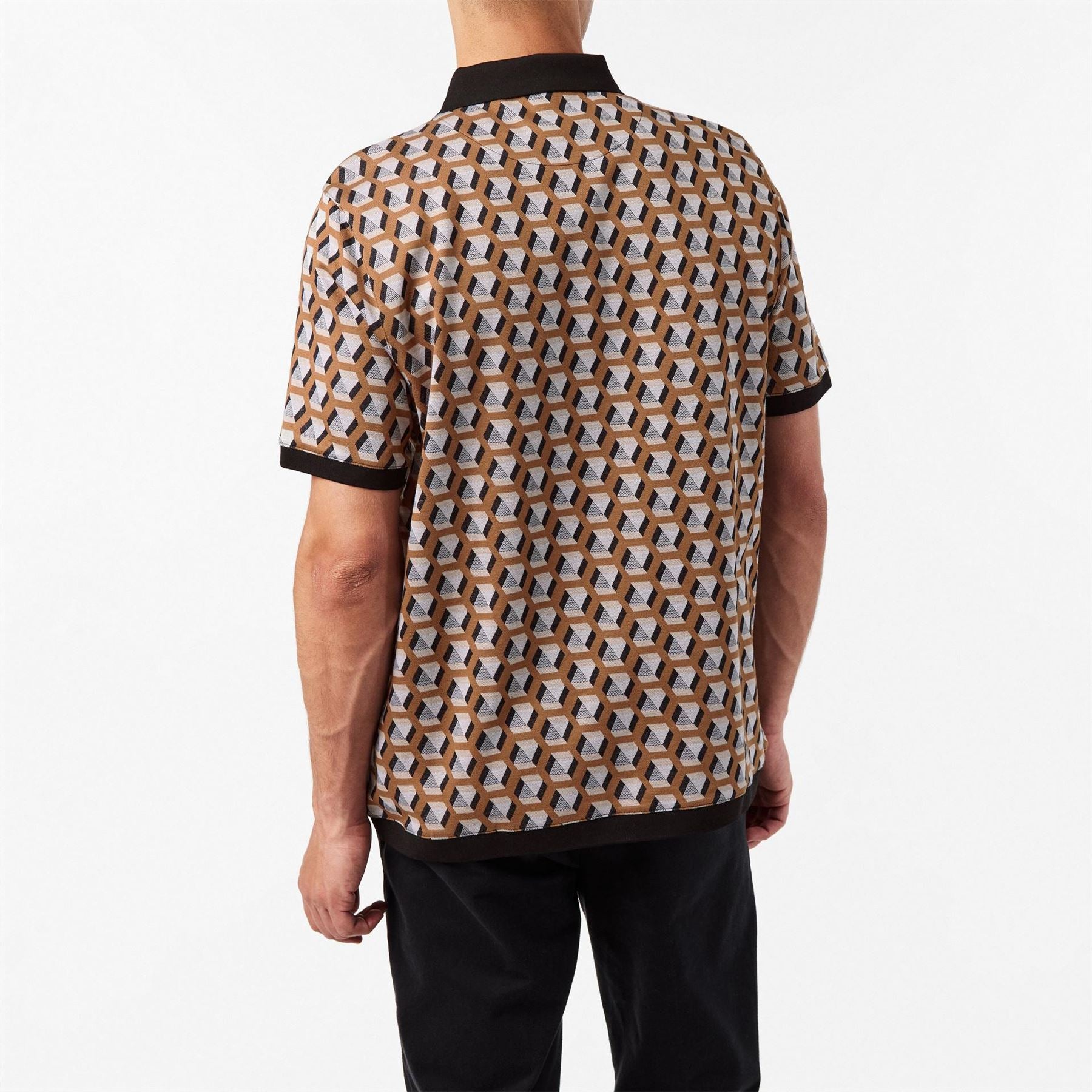 Ted Baker Jacquard Short Sleeve Polo Shirt