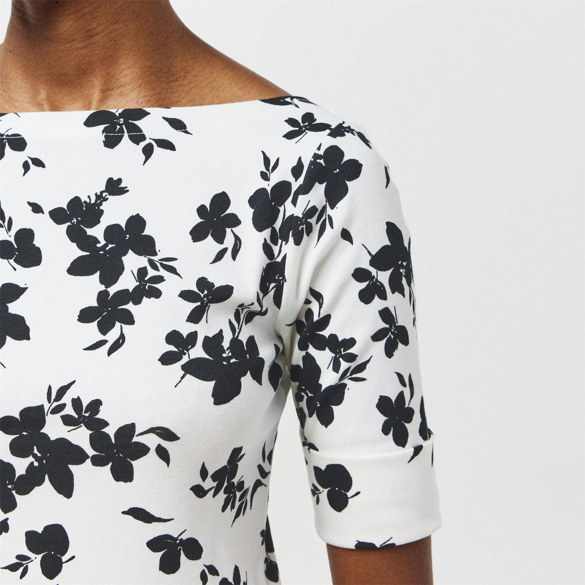 Lauren by Ralph Lauren Munzie Boat Neck Midi T-Shirt Dress