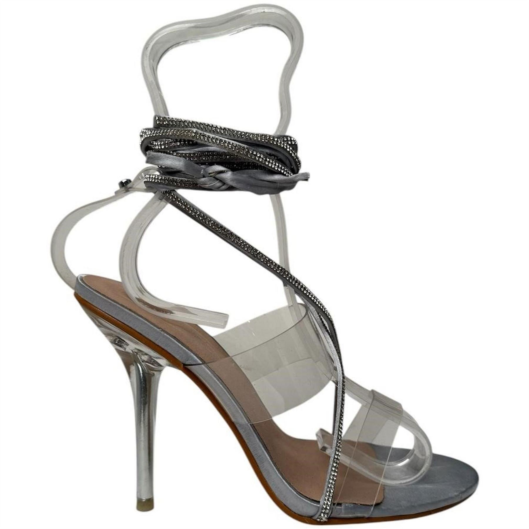 No Doubt Doub Stiletto Heel Open Toe Sandals
