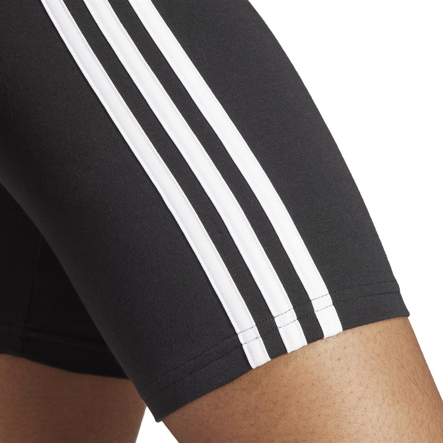 adidas Womens Essentials 3 Stripe Biker Shorts