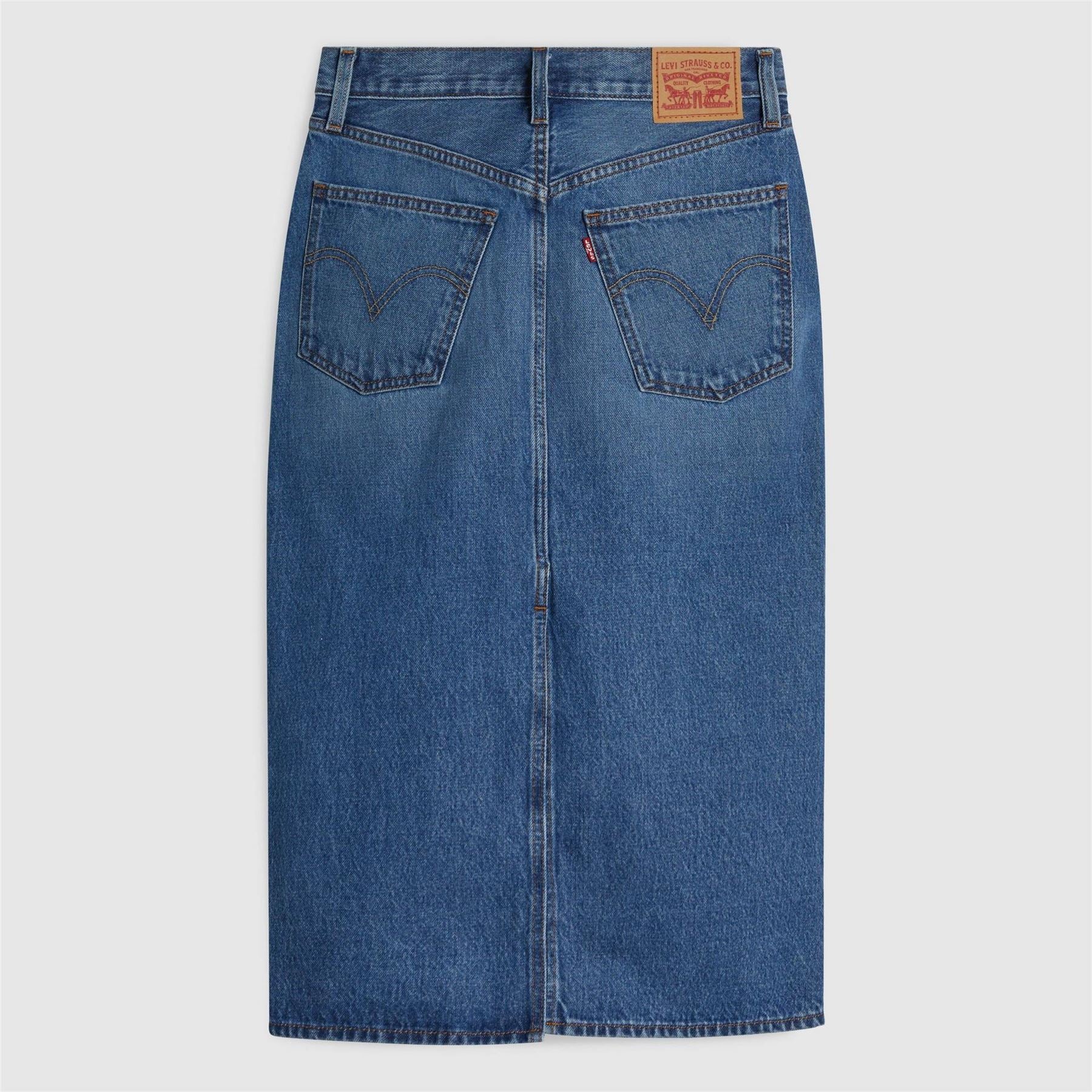 Levis High Rise Back Slit Skirt
