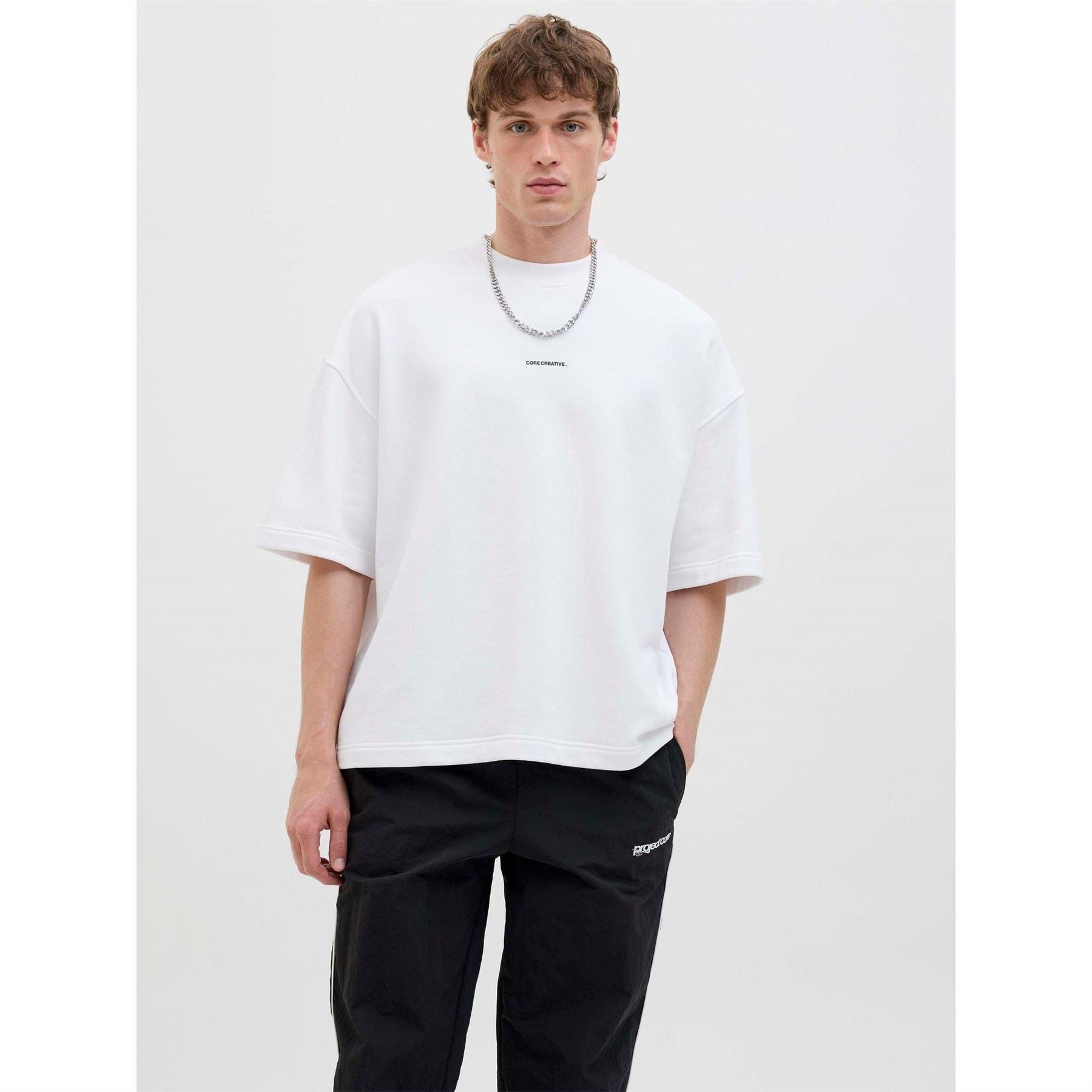 Jack and Jones Print Back Short Sleeve Crew Sweatshirt