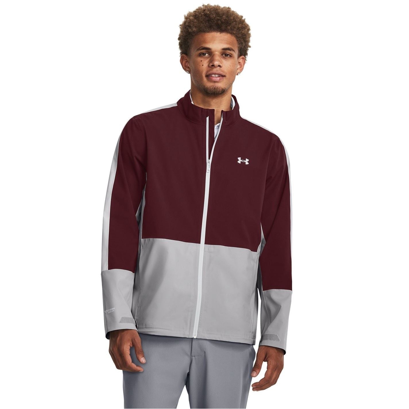 Under Armour Color Block Mock Neck Performance Jacket