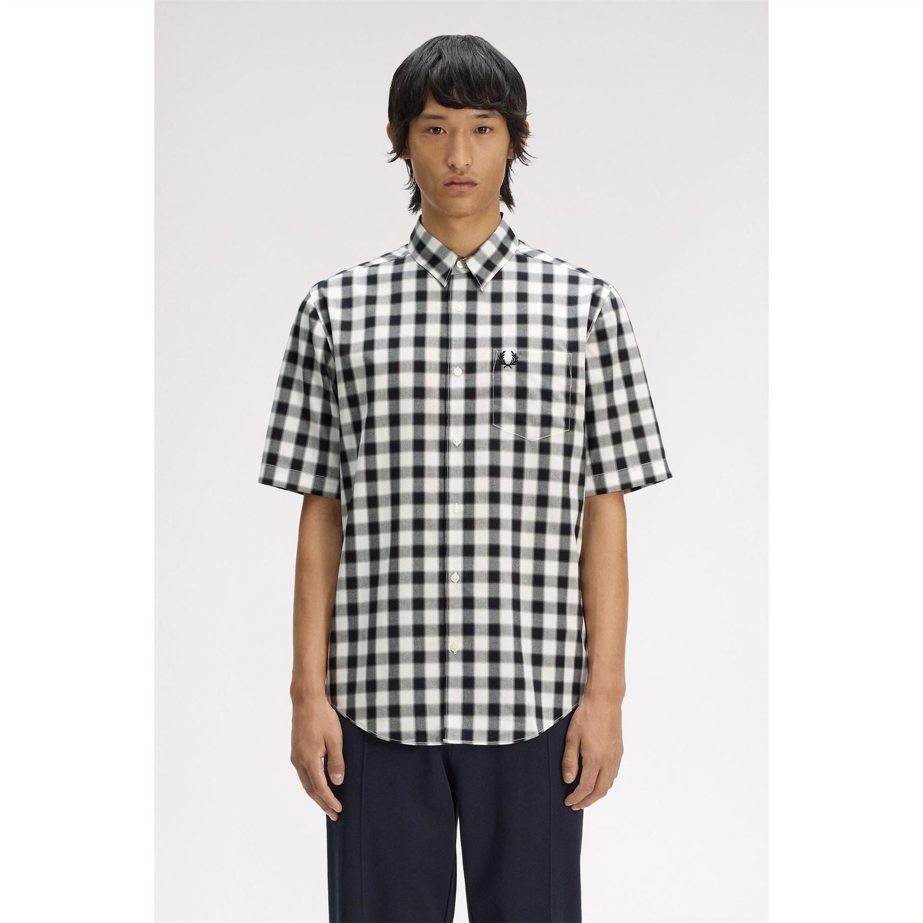 Fred Perry Patterned Short Sleeve Shirt