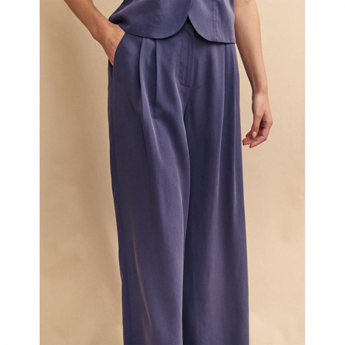 Nobodys Child Solid Patterned Wide Leg Trousers
