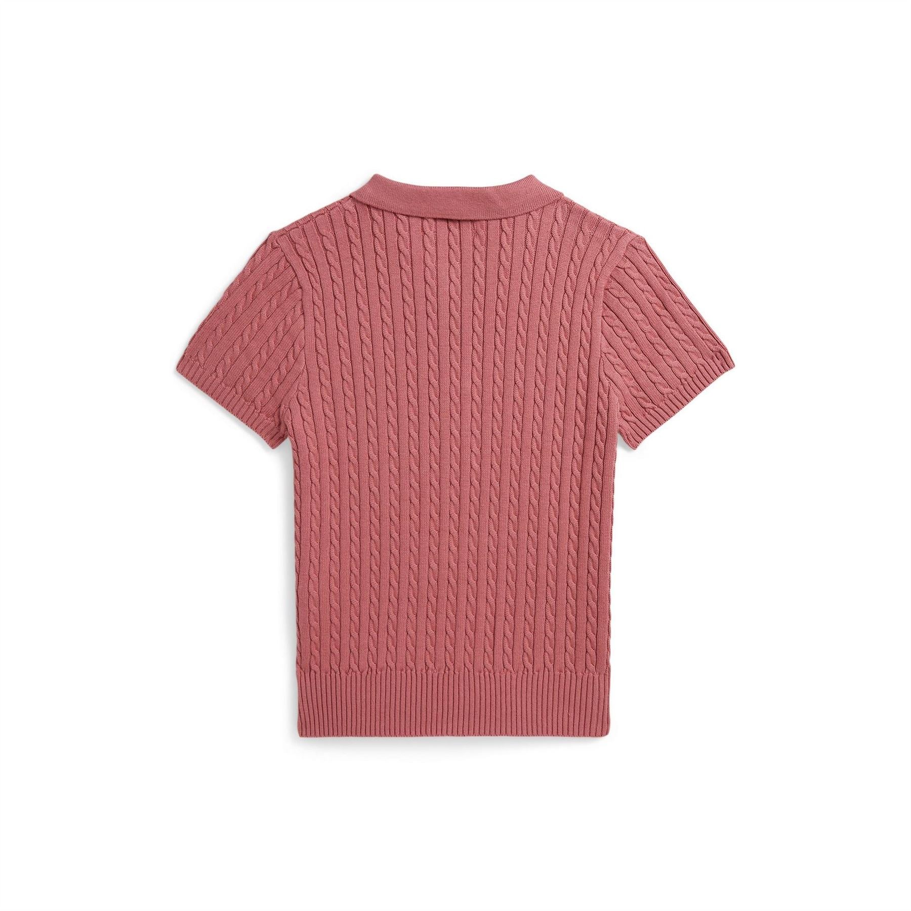 Polo Ralph Lauren Cable Knit Cotton Short Sleeve Polo Shirt