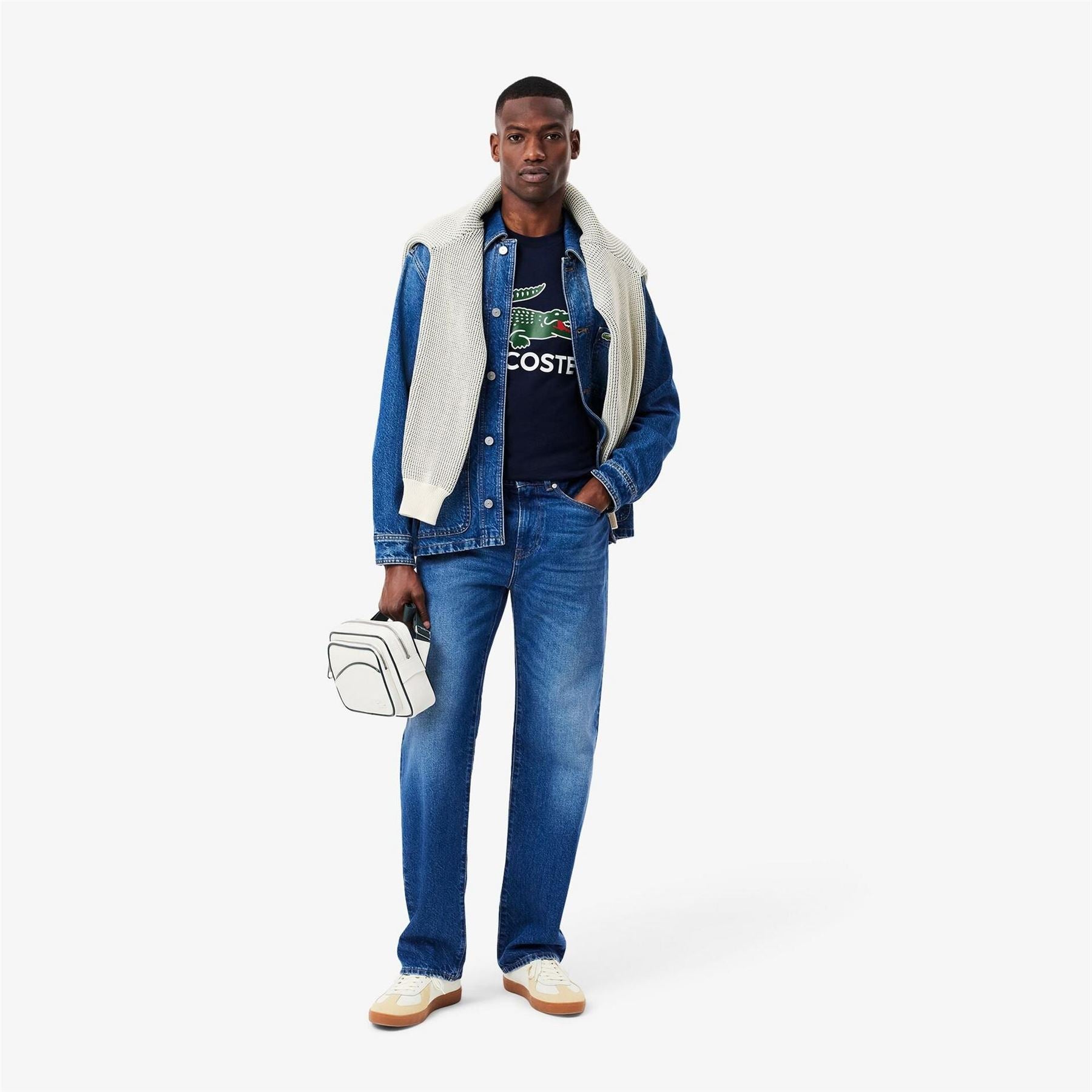 Lacoste Crocodile Print Regular Fit Crew Neck T-Shirt